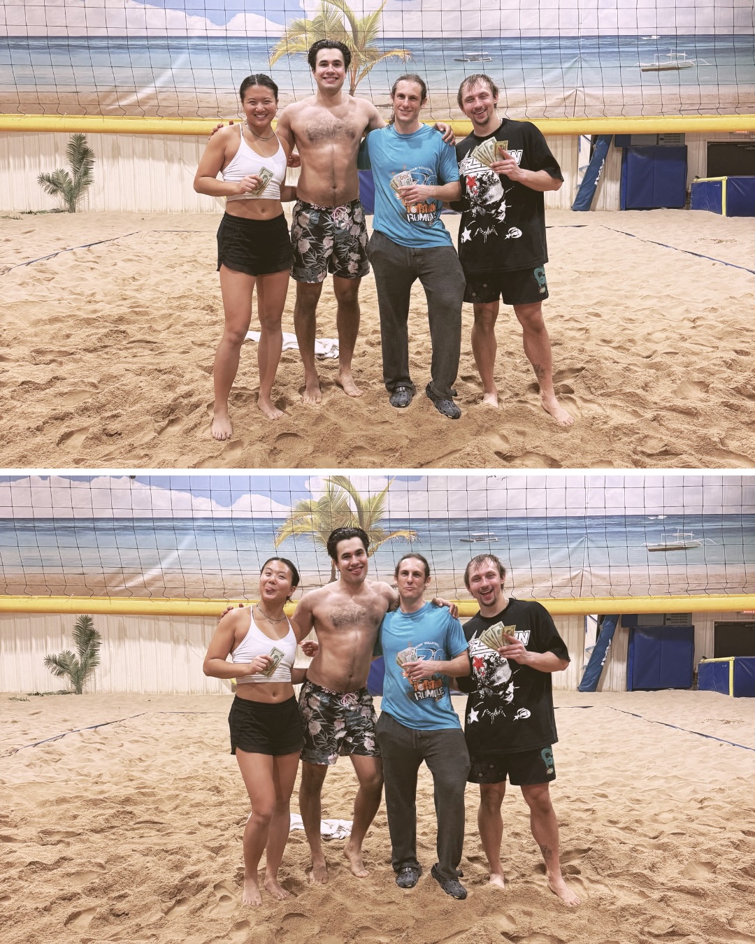 That champion glow just hits differently! Congratulations to the recent batch of Doubles and Fours victors! 🏐🤩🥇
Springtime Snowshow CoEd 4s
(1) Free Ballerz?
Volley Gods and Goddesses CoEd 2s
(2) BB - Krista | Steven
(3) B - Gerard | Danielle
North Beach x SWAT April Junior Boys & Girls 2s
(4) Girls 16U - Ella | Autumn
(5) Girls 14U - Emma | Brynn
(6) Boys 18U - Evan | Liam
(7) Boys 16U - Adrian | Tyler
(8) Boys 12U - Johnny | Matteo
Aces & Mates CoEd 2s
(9) Open - Bryan | Nicolette
(10) A - Logan | Hailey
(11) B - Chris | Alyssa
4s a Block Party
(Not Pictured) We Need Sunscreen