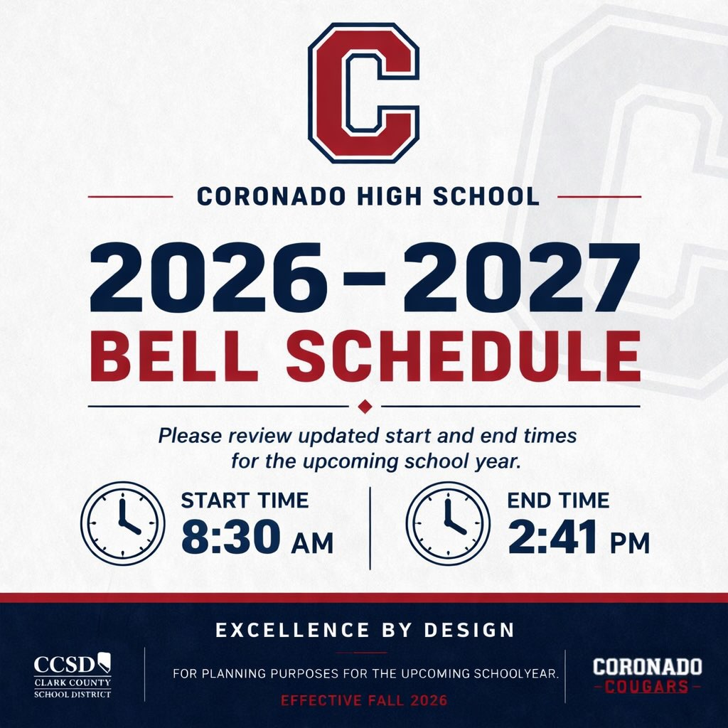 Next year’s bell schedule!