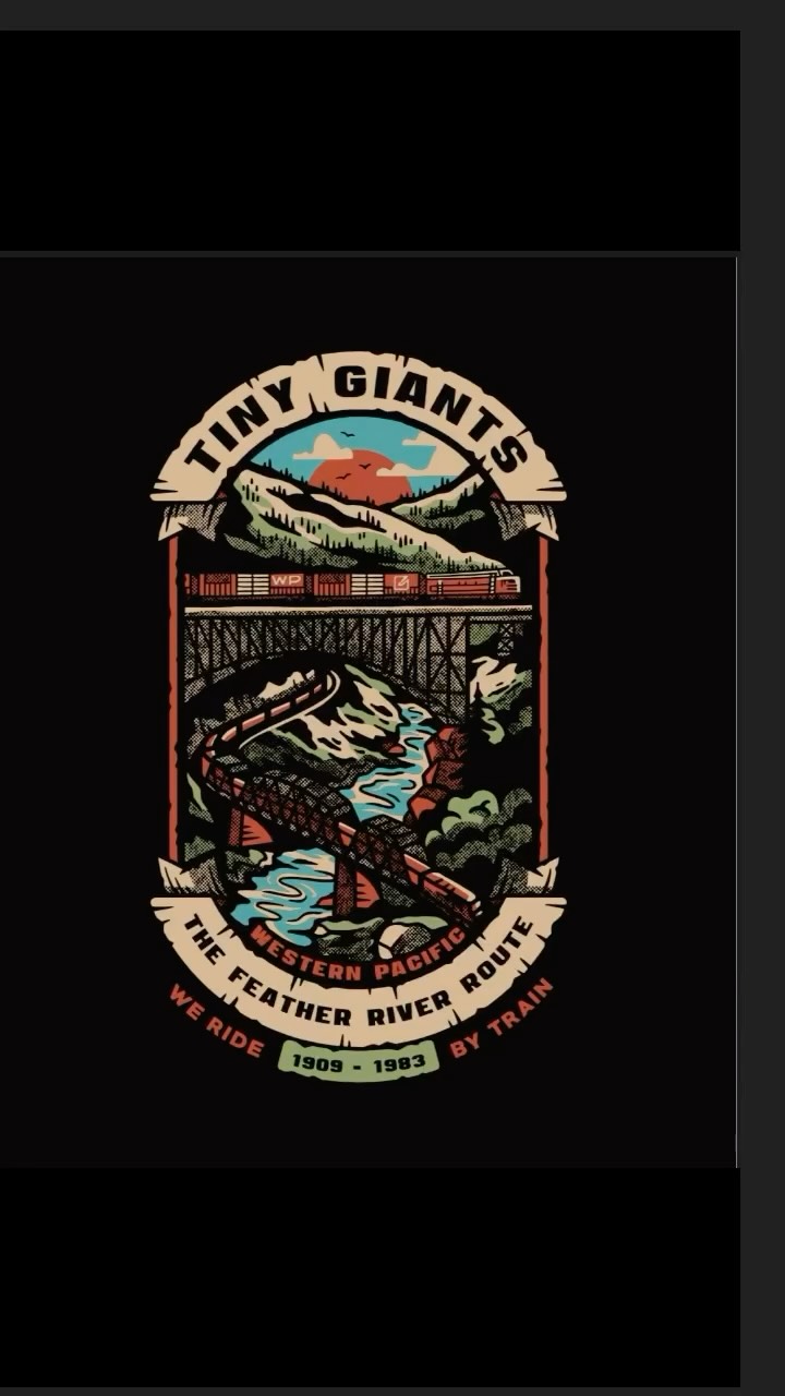Celebrating The Western Pacific Feather River Route on this Release with @wrbt_railway commemorative graphic Clothing Collab…. Western Pacific Feather River Route, completed in 1909 and was in operation until 1983 and is a historic, low-grade rail line connecting Oakland, CA, to Salt Lake City, UT, via the Sierra Nevada’s Feather River Canyon. Built to challenge the Southern Pacific, its key feature is the scenic, engineered route between Oroville and Portola, famously featuring the Keddie Wye and over 30 tunnels. We have a few pieces from this collection available on our website.. link in bio….
