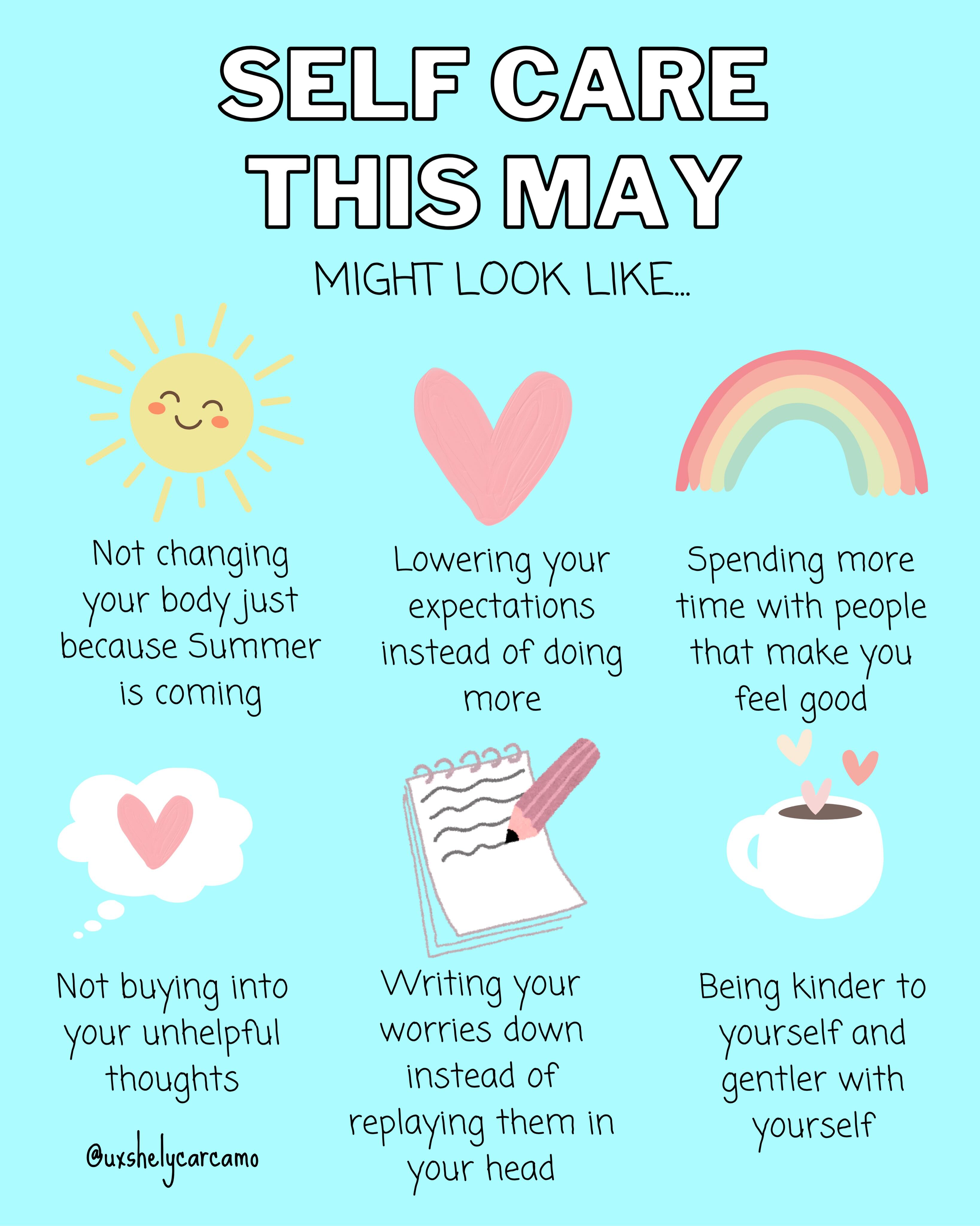 What will self care look like for you this May? 🩵