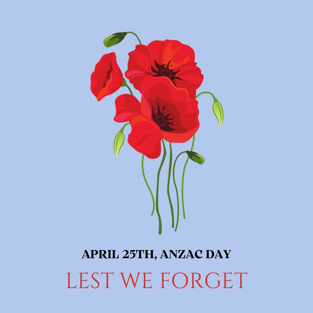 On this ANZAC Day, we remember those who served with courage, sacrifice, and unwavering devotion for our country, Australia.
Today, we reflect with gratitude on the enduring legacy of the ANZACs and all who have served in times of war, conflict, and peacekeeping.
Lest we forget. ♥️