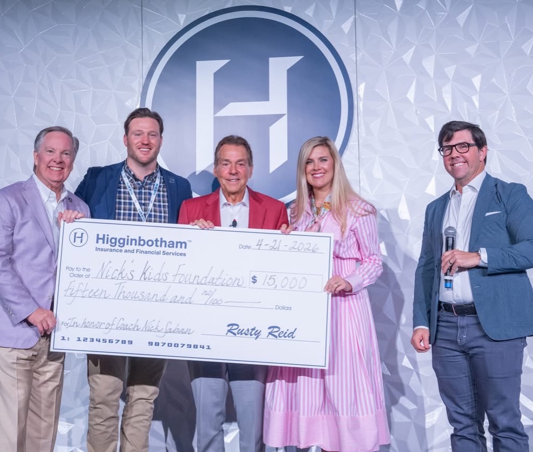 Lots of pics and special moments to share from an amazing week, so let’s start at our @higginbotham_ins leadership conference where I had the honor of emceeing and interviewing Coach Nick Saban!
We covered The Standard and The Process, accountability and culture, his evolution as a leader and so many lessons learned, the power of “So what, now what,” and the efforts and impact of his Nick’s Kids Foundation, honoring his father and how much he did for others.
One of our pillars at Higginbotham is being generous to our communities and so we were excited to make a donation to Nick’s Kids Foundation in honor of Coach Saban.
Lots more pics and special moments to come but the fun is always looking for ways to give back and power the GOOD!