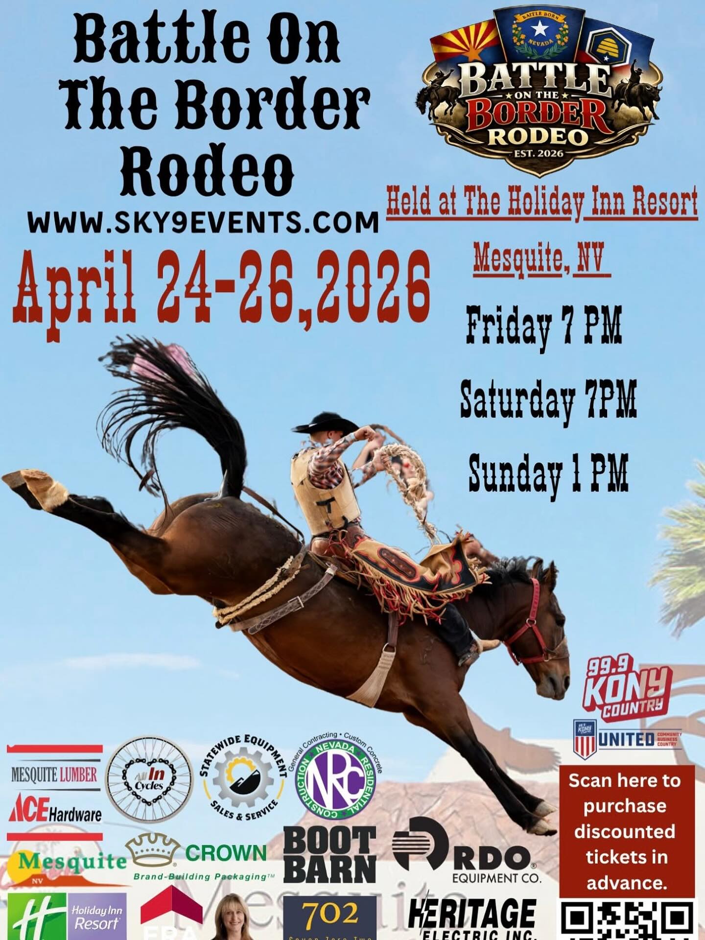 Buck ya!!
Battle On The Boarder Rodeo today in beautiful Mesquite Nevada!
Come grab a free bag of fresh cowboy 🤠 style Churchill Beef Jerky.