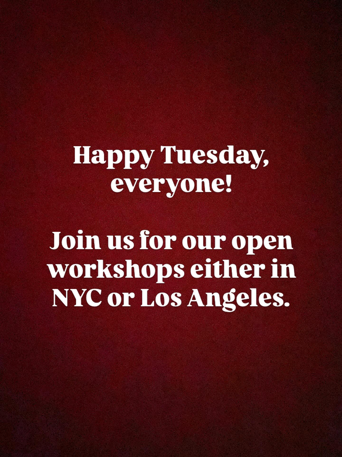 Happy Tuesday!
#NYC: 8-10pm at El Barrio’s Artspace
(@elbarriosartspace)
215 East 99th St.
#LA: 7:30-9:30pm at Young People to the Front
(@youngpeopletothefront)
4308 Burns Ave.
We would love to have you.