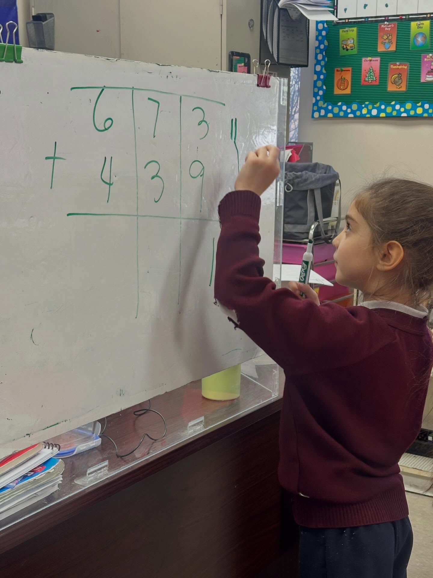 Learning about regrouping in Elementary Prep….these students are ready for Grade 1! #School2026 #schoolisfun #mississaugaschools #mathisfun