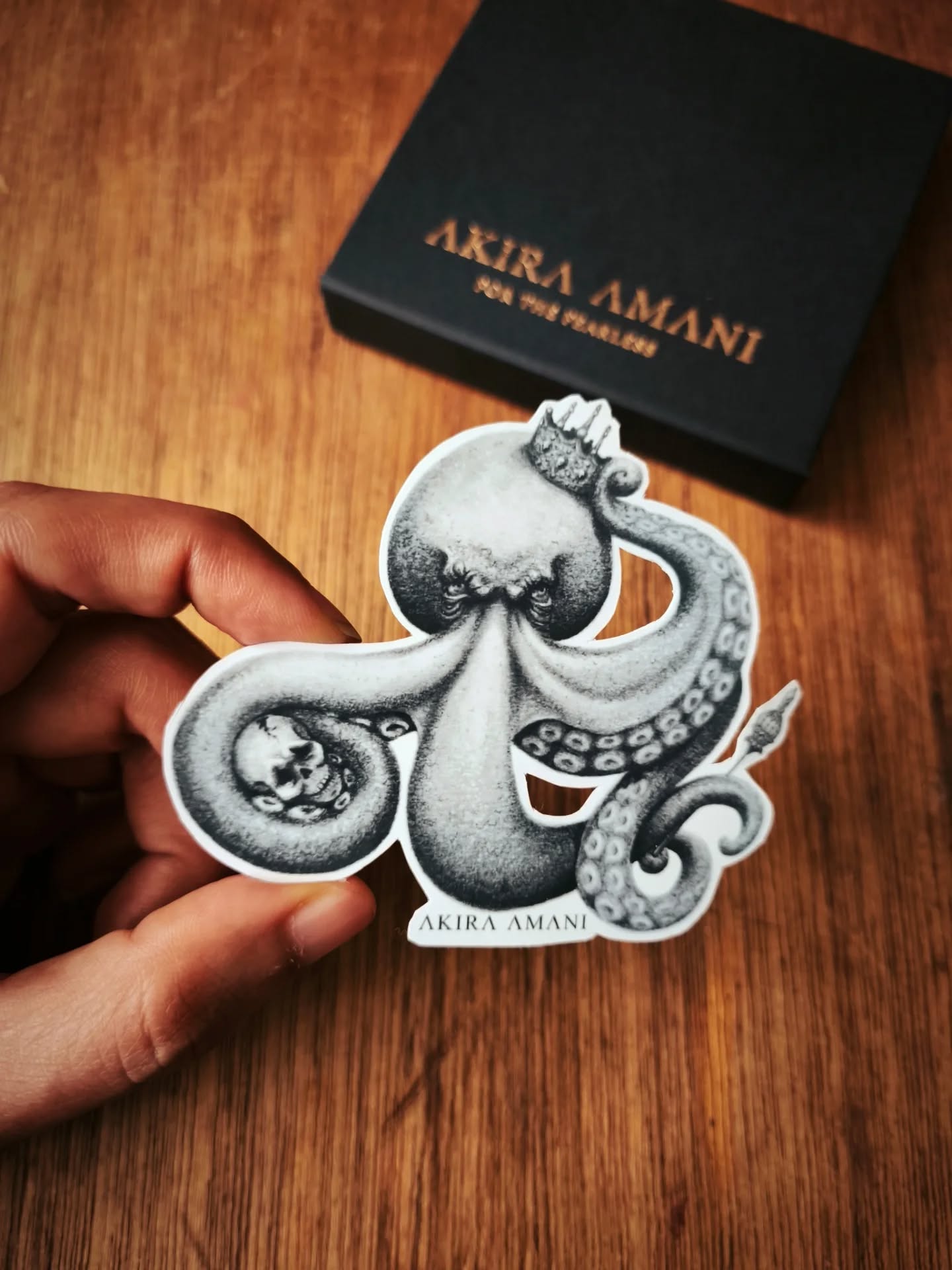 This was my first attempt of turning my octopus drawing into a collectable sticker. I printed it on sticker paper and then cut it out by hand 😬
swipe to see a closeup of the original graphite art piece from my sketchbook. I've used a magnifying glass so you can see the tiny details 🧐