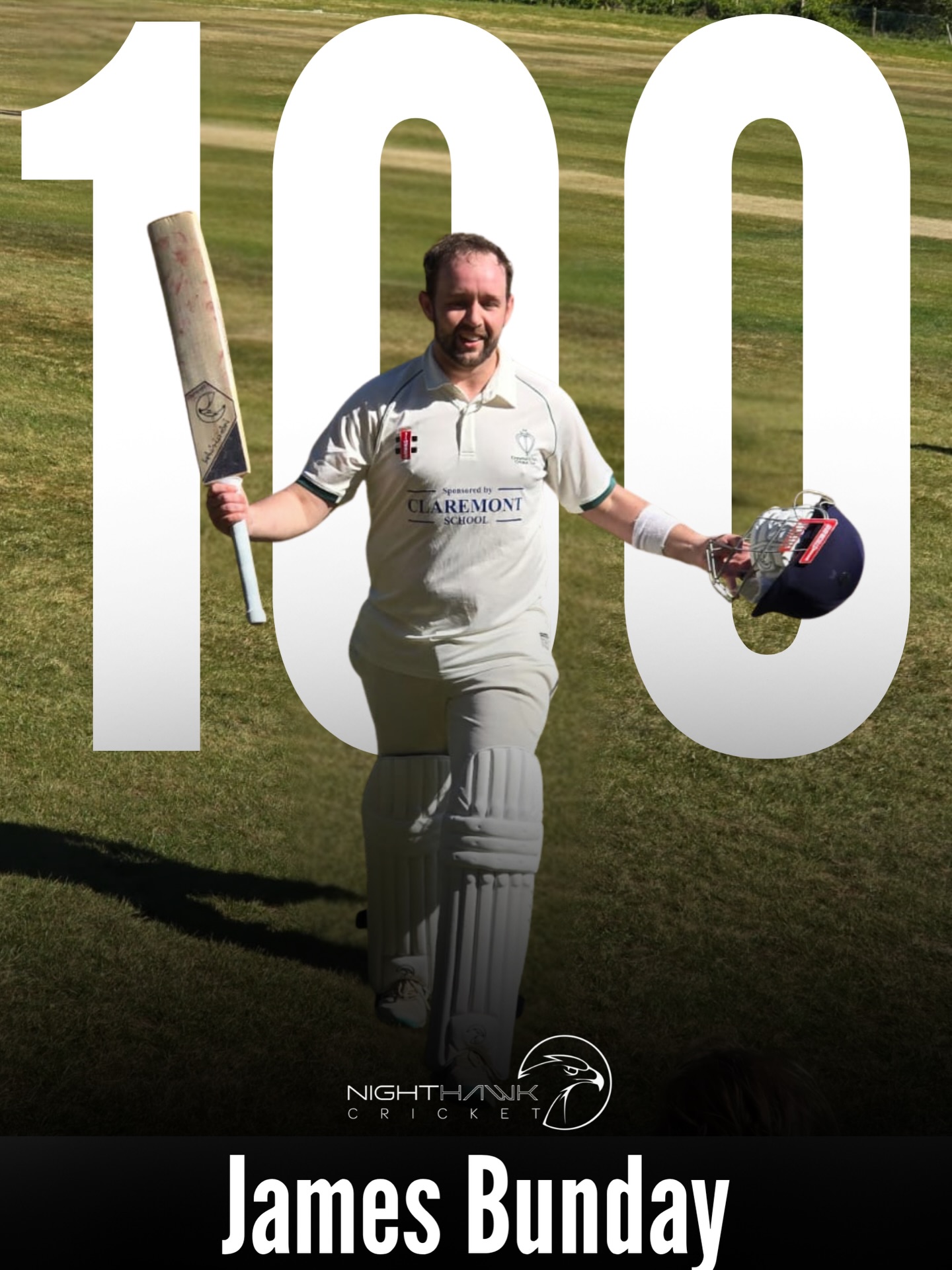 Well that didn’t take long… 😏
Just his second game as an ambassador and @jamesbunday has gone well with his new blade so far, bagging the first Nighthawk century of the season! 100* for @crowhurstparkcc.
Your Centurion cap is already on its way 🧢!
Not a bad way to get the season underway- who’s next? 💯🏏
#NighthawkCricket #Centurion #TonUp #ClubCricket MadeRuns Batting CricketSeason CrowhurstParkCC CricketLife