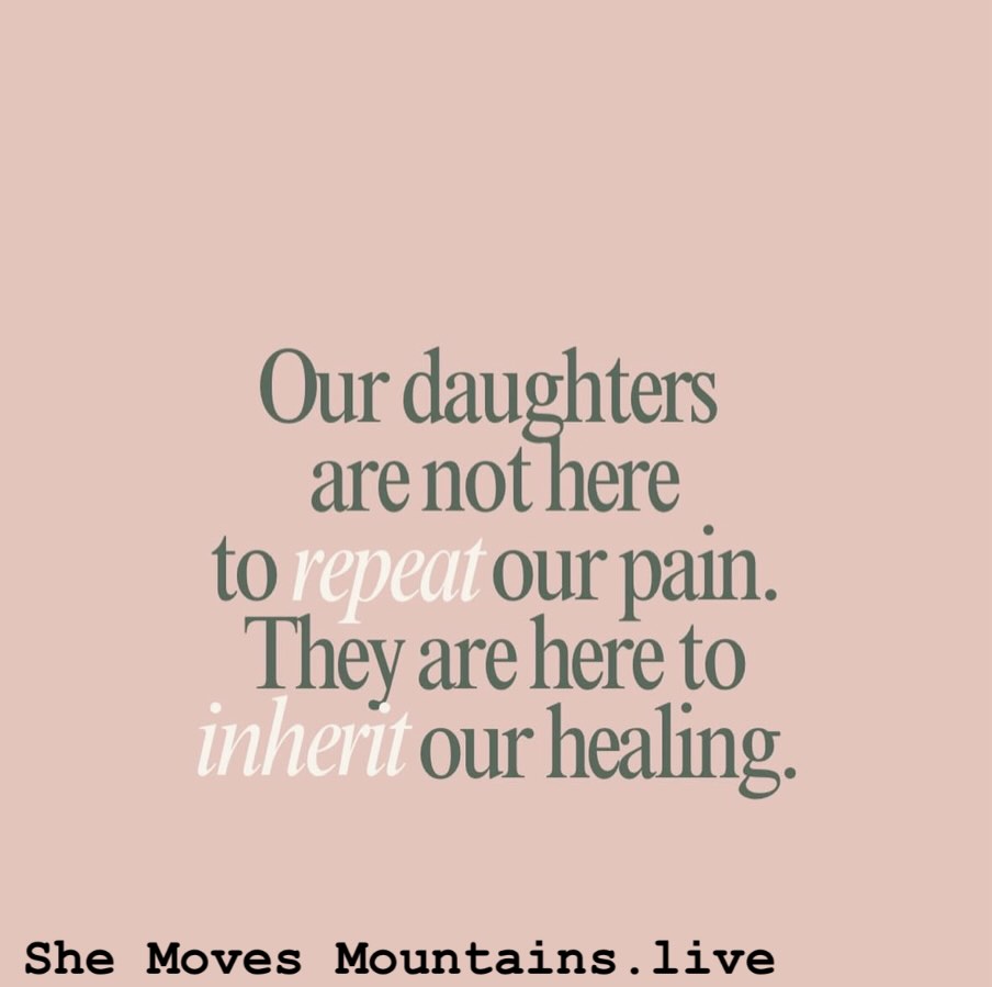Our children are not here to repeat our pain.They are here to receive from our healing.
“He goes into my future to prepare the way, and in kindness He goes back into my past to protect me from the harm.”— Psalm 139:5 (TPT)
What God heals in us can become freedom for generations after us.#SheMovesMountains