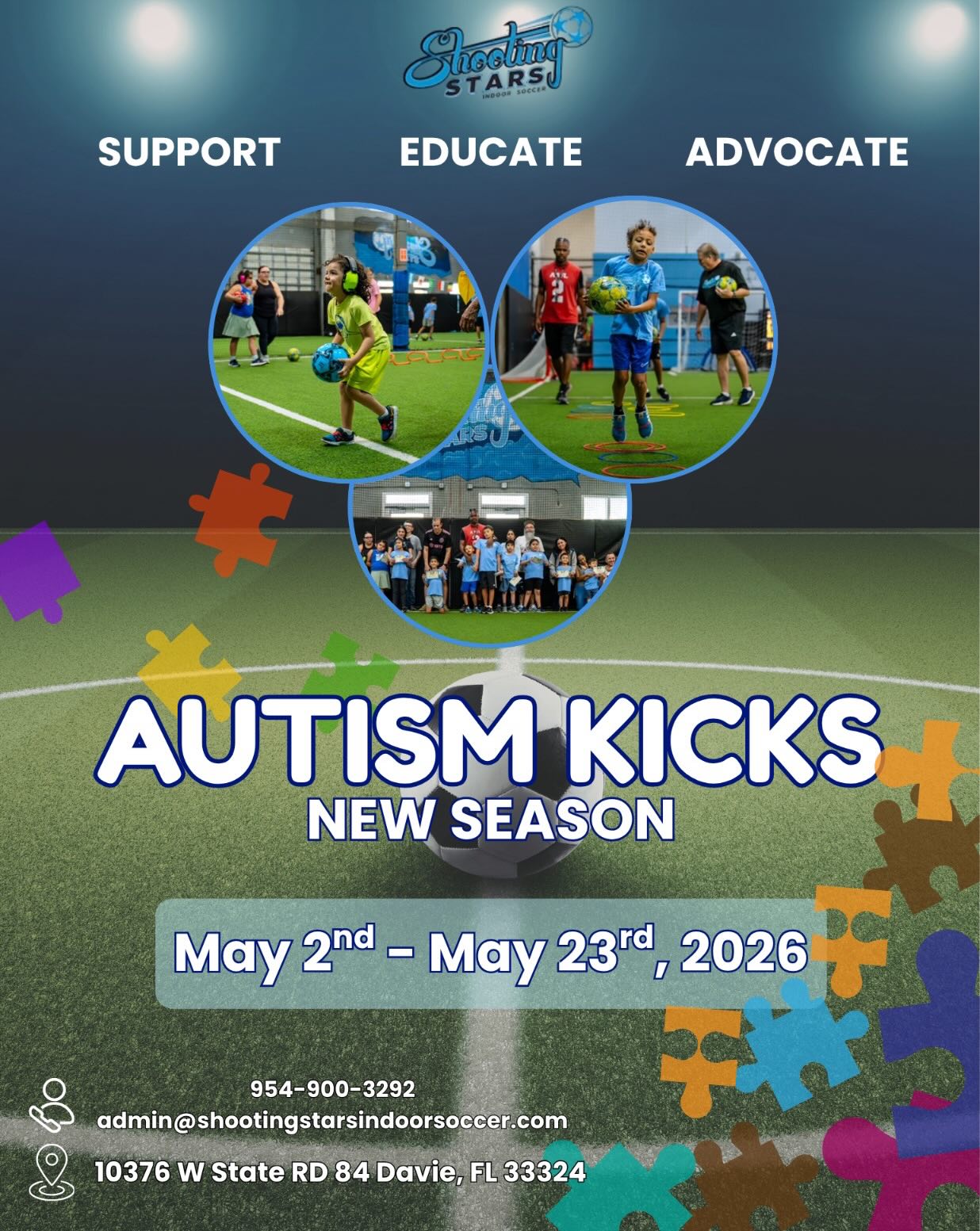 Autism kicks is back 🚨
Classes start May 2nd ⭐️
Only 5 spots left for this season.
Send us a DM or click the link in our bio to sign up.
#Shootingstarsindoorsoccer#Autismkicks