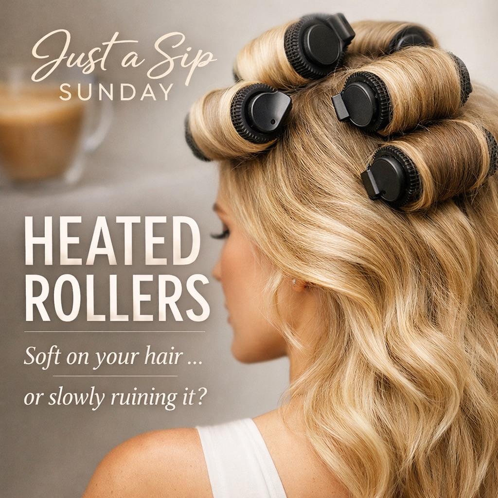 Heated conversation? Nahh not at HUE!
Just little helpful hair vs heat pro tips!
•Don’t skimp on heat protectant.
• Heatless curls will always be the healthiest option.
#haireducation
#healthyhairgoals
#heatlesscurls
#haircareroutine
#justasipsunday