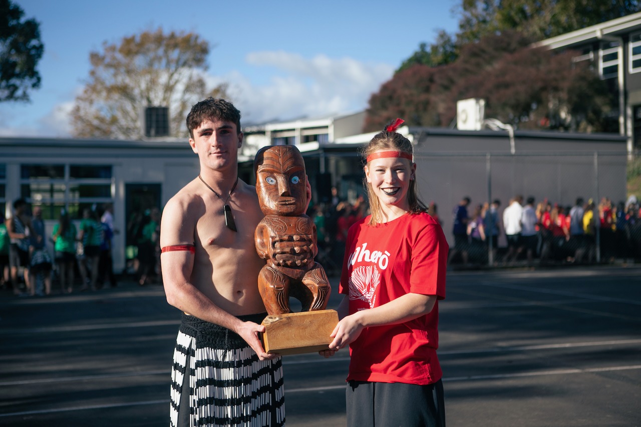 Well done to Red House for winning the Inter-house Haka #houseevent #mahurangicollege #haka