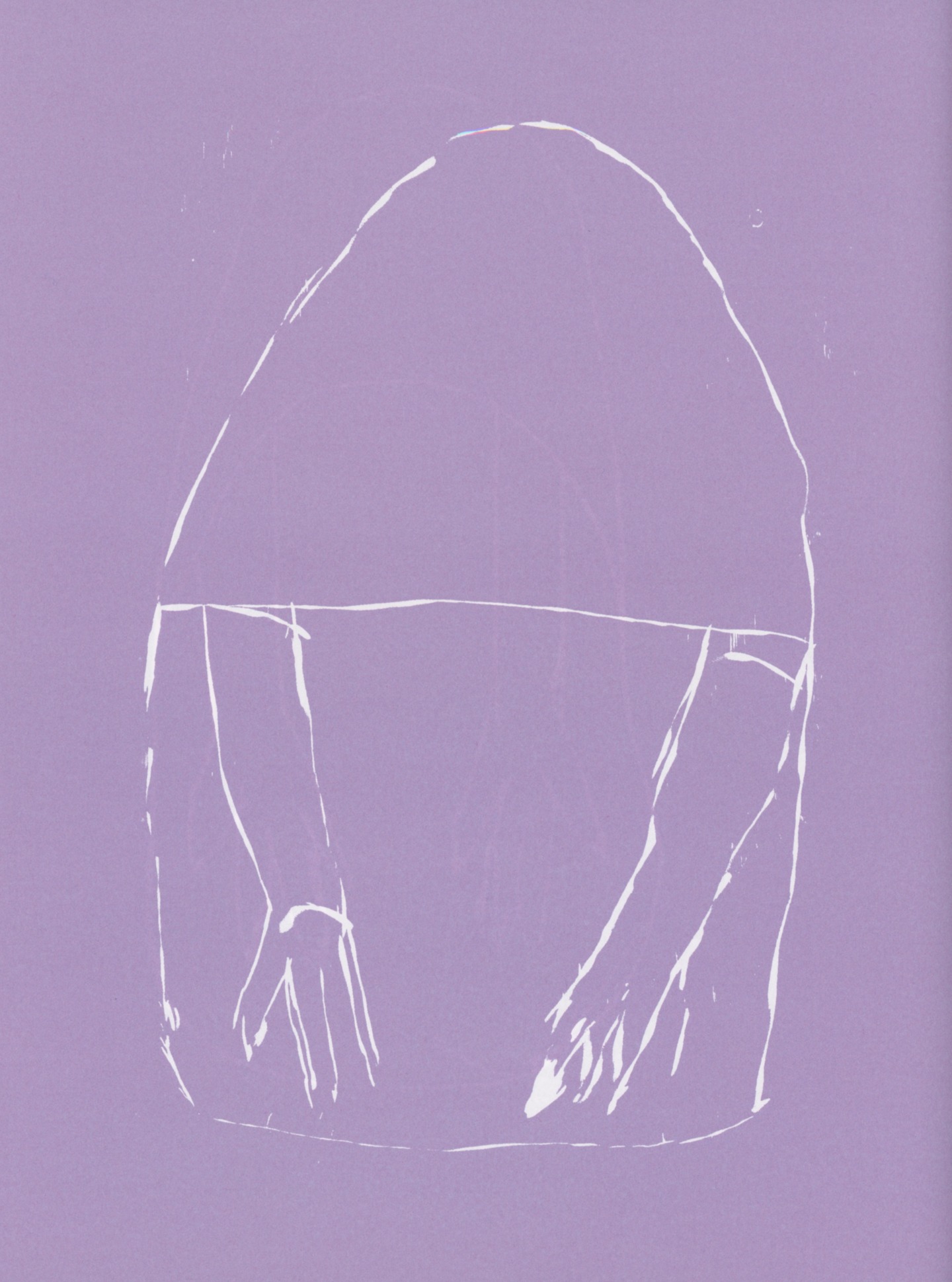 Andrea Büttner, Beggar,2016, Woodcut, 160 x 140 cm, in Andrea Büttner, Liber Vagatorum: Der Bettler Orden, Verlag der Buchhandlung Walther König, 2020