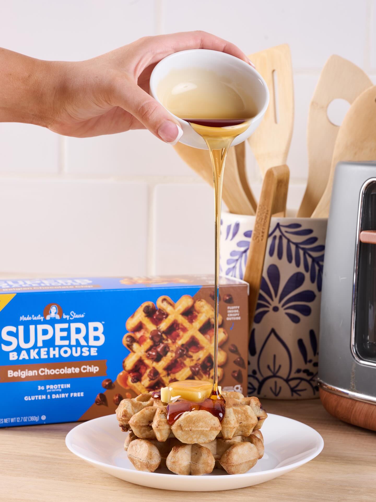 The higher the stack, the heavier the syrup pour. 😉