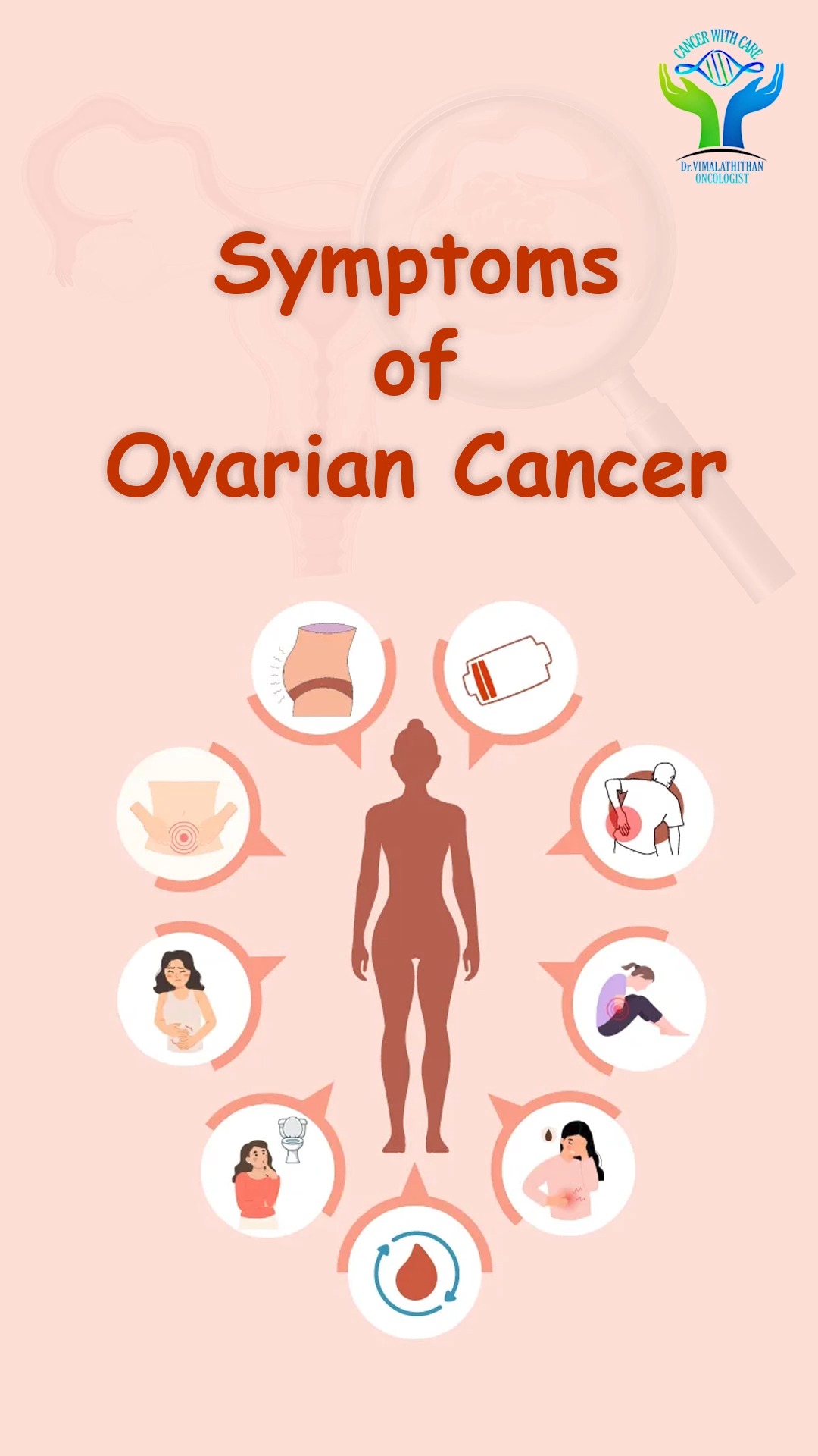 Ovarian cancer symptoms are often silent—but not invisible.
Persistent bloating, pelvic pain, feeling full quickly, or frequent urination are signs you should never ignore.
Early detection can save lives. Listen to your body. 💙
.
.
.
Dr. N.S. Vimalathithan- surgical oncologist, Chennai
Call : +91 99628 66666
Oncospecialist.com
Chennai
.
.
.
#OvarianCancer #CancerAwareness #EarlyDetection #KnowTheSigns #HealthAwareness #WomensHealth #HealthMatters #StayAware #PreventiveCare #MedicalAwareness #drvimalathithan