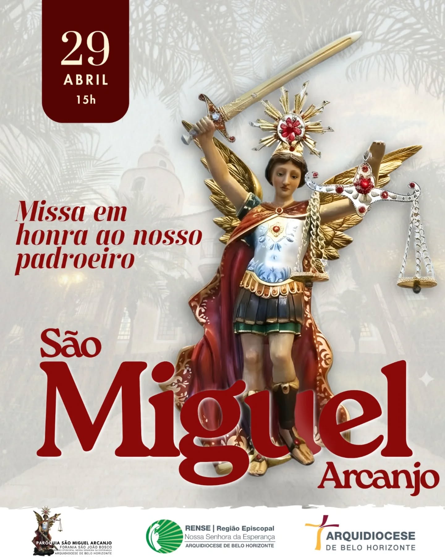 Daqui a pouco, missa em horna ao nosso padroeiro.