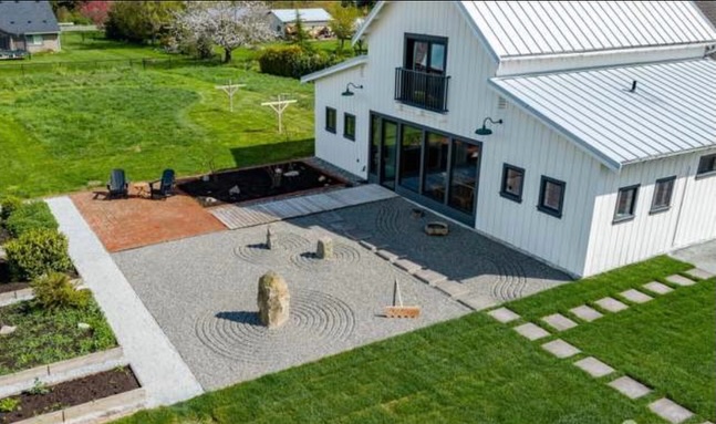 We had a lot of fun building the Zen Garden. This house moved quick on the market. These are photos from the listing but I had to share.