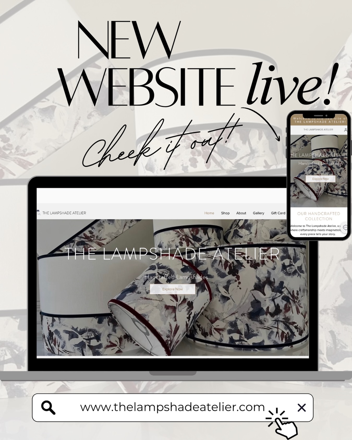 📣📣 Big News 📣📣
We’ve been quiet lately… not because we forgot you, but because we were crafting something new, with all our hearts.
Our new website is finally here! Easier to explore, more personal, and ready to bring light into your home. ✨
Click the link 🔗 in our bio and discover our new web! We hope you love it as much as we do! ❤️
#newsite #the_lampshade_atelier