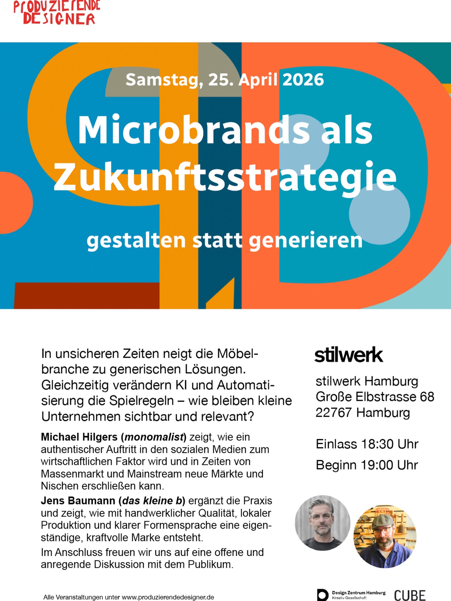 IMPULSVORTRAG @produzierendedesigner / @stilwerk (Samstag, 25.04., 19:00)
“Microbrands als Zukunftsstrategie:
gestalten statt generieren”
In unsicheren Zeiten neigt die Möbelbranche zu generischen Lösungen.
Gleichzeitig verändern KI und Automatisierung die Spielregeln – wie bleiben kleine Unternehmen sichtbar und relevant?
Ich zeige anhand des Labels @monomalist.de , wie die Entwicklung von Nischenprodukten und ein authentischer Auftritt in den sozialen Medien zum wirtschaftlichen Faktor wird und in Zeiten von Massenmarkt und Mainstream neue Märkte erschließen kann.
Jens Baumann (@daskleineb ) ergänzt die Praxis und zeigt, wie mit handwerklicher Qualität, lokaler Produktion und klarer Formensprache eine eigenständige, kraftvolle Marke entsteht.
Im Anschluss freuen wir uns auf eine offene und anregende Diskussion mit dem Publikum.
#symbiotischesdesign #mikromarke #produzierendedesigner #gestaltenstattgenerieren