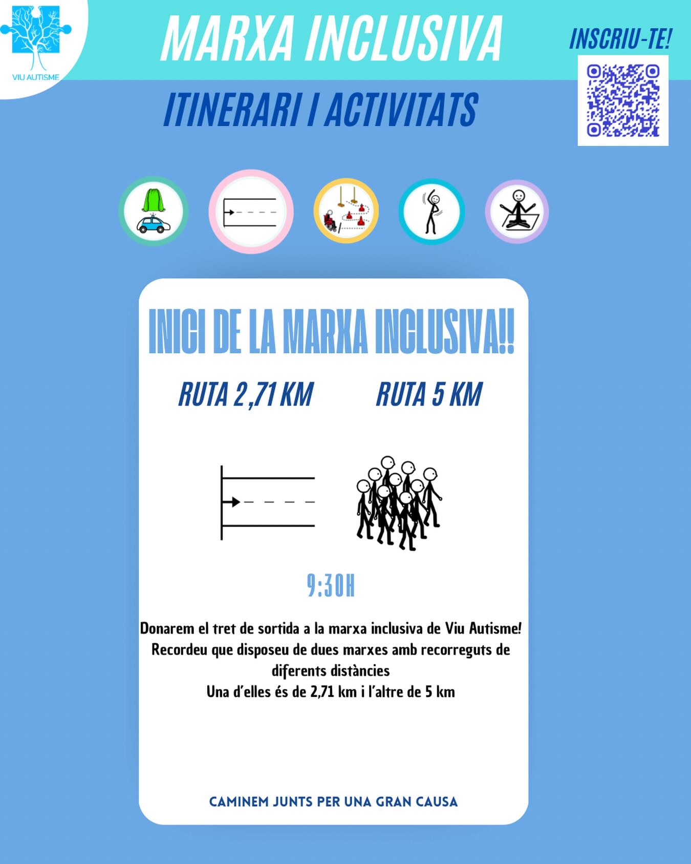💙 Marxa Inclusiva Viu Autisme!!
🕤 Inici de la marxa a les 9:30. Us hi esperem!👏👏
Un matí per caminar junts, sumar i fer visible la diversitat
@micoaventura
@mooma @laflecapansdelemporda @barraquesxtots @dsport.crono @calidoscopi_jocs
@tritonsvalldaro @grupmifas
@ccbaixemporda @joguines_grapat @bdegustbeer
@ppsparkoficial @santtomasobrador
@meradeprimera @marisch_cotcho
@visitplatjadaro @fempobleambtu
@natalina_angy @femesportscpa @associacio_ermessenda_sca @cesadenclinic @rocodrom_9c @cavallfortedicions @nutdestileria @enrollate_bk @esclatbonpreu_ @spar.espanola