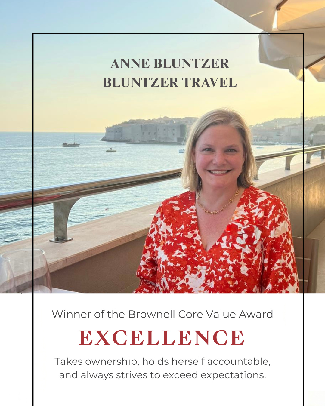 I’m excited to share that we have been given the Excellence Award by Brownell.
This recognition means the world because it is rooted in the mission we live out every day: crafting truly exceptional travel experiences. It is a privilege to work alongside such a dedicated group of professionals and to represent an agency that sets the gold standard in our industry.
Bluntzer Travel is incredibly grateful for our clients and colleagues who make this work so rewarding. Cheers to many more milestones ahead! 🥂
.
.
.
#Bluntzertravel #Brownelltravel #Excellenceaward