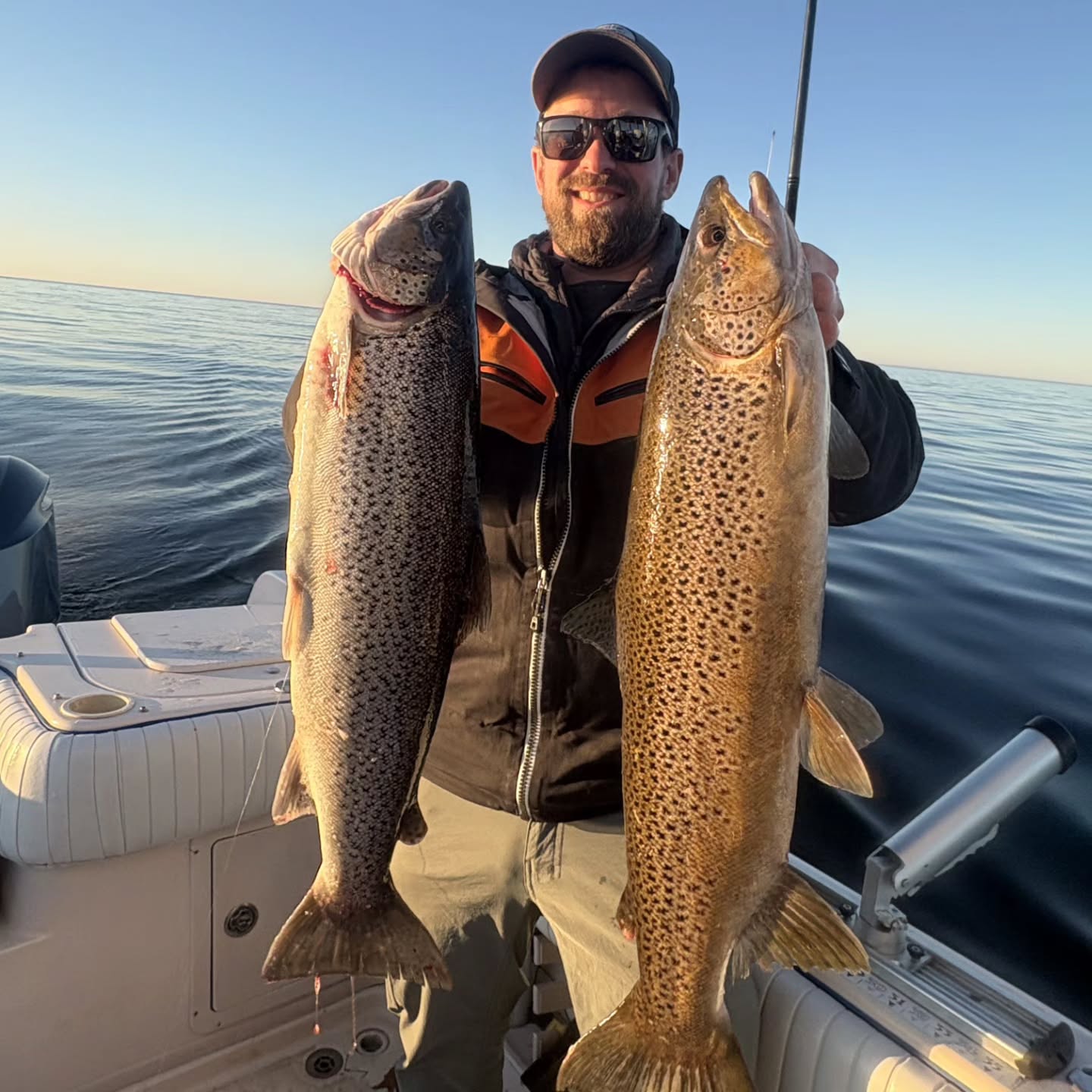 We splashed the Grady and the first trips of the year have been great, nice big browns and lots of coho! We are waiting for some fabrication work to be done on the new Pursuit and we will be getting that in the water at the beginning of May. Summer is so close!