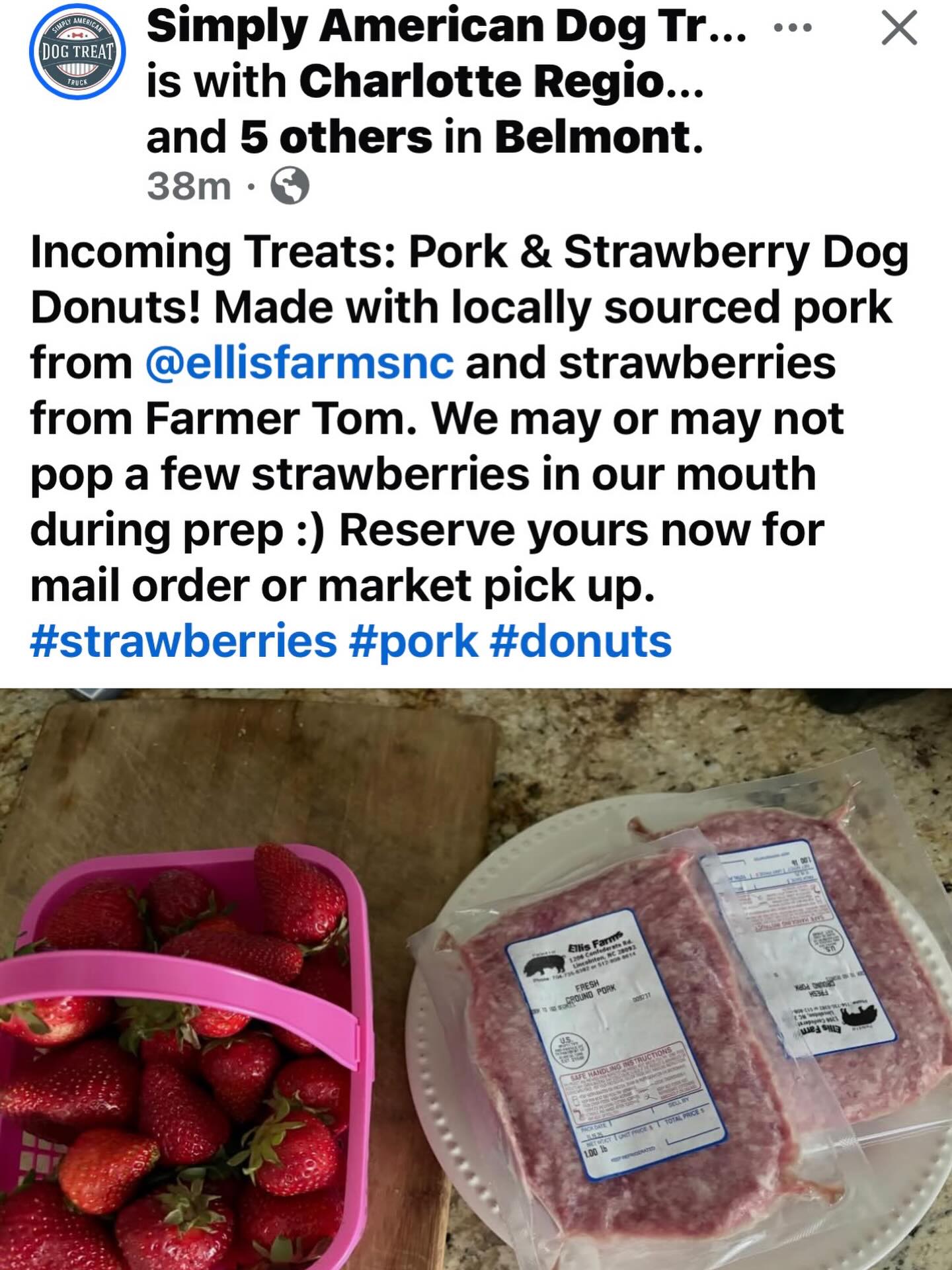 There’s something special about the community you find at a farmers market—it’s more than just selling products, it’s about supporting one another and growing together. 🐖🤝🐾
We’re so thankful for partnerships like the one we share with Simply American Dog Treat Company, who uses pasture-raised pork (like ours!) to create high-quality, wholesome dog treats. It’s a great reminder that when local vendors collaborate, everyone benefits—including your four-legged friends!
When you shop local, you’re not just supporting one farm or business—you’re uplifting an entire network of hardworking folks who believe in quality, sustainability, and community.
Next time you’re at the market, take a moment to meet the vendors, hear their stories, and see how connected it all really is. 💚 @simplyamericandog @belmontnc_farmersmarket @gastoniafarmersmarket #lincolncountync #farmersmarketfinds #supportsmallfarms
