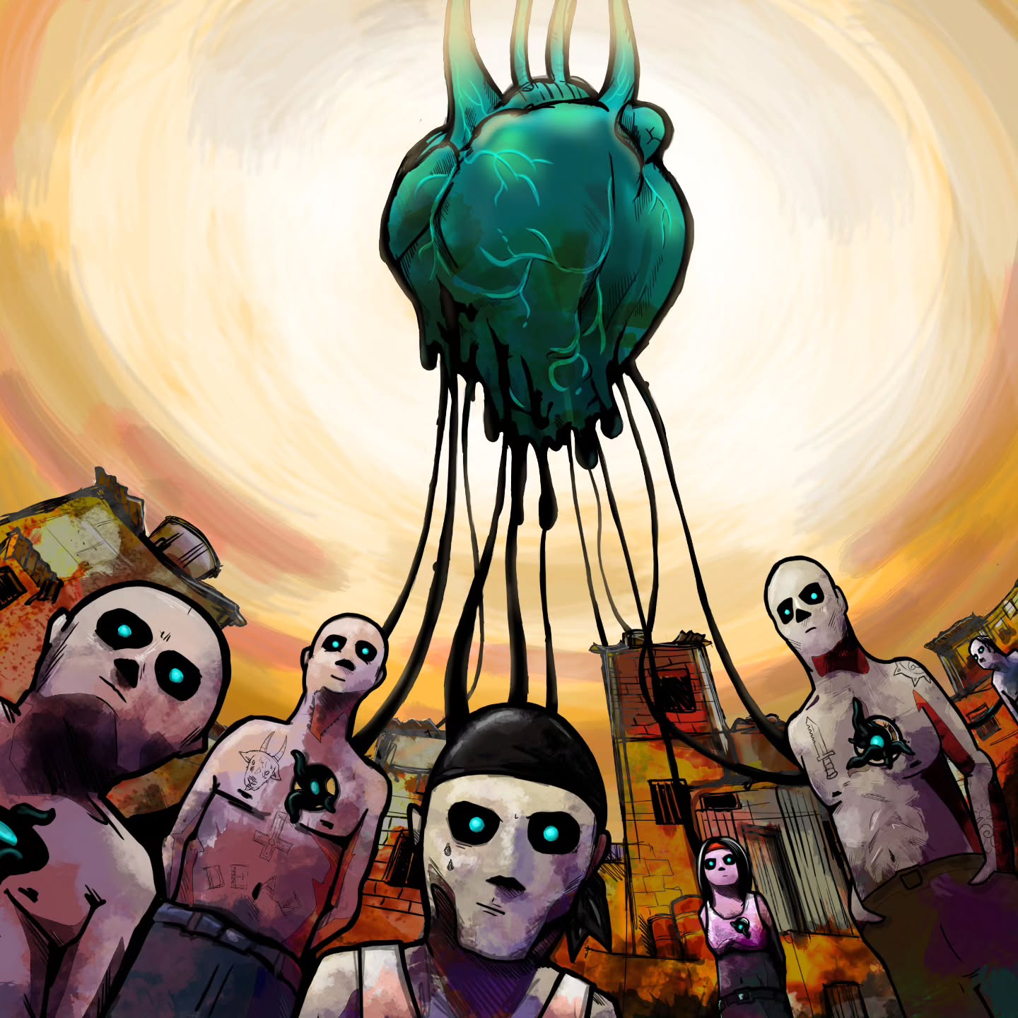 Illustration for our song "Children of the City" is done. And awesome! By @61egoyrwig
This is a song heavily leaning towards prog and symphonic rock. We will release it on the 7th of May of 2026.