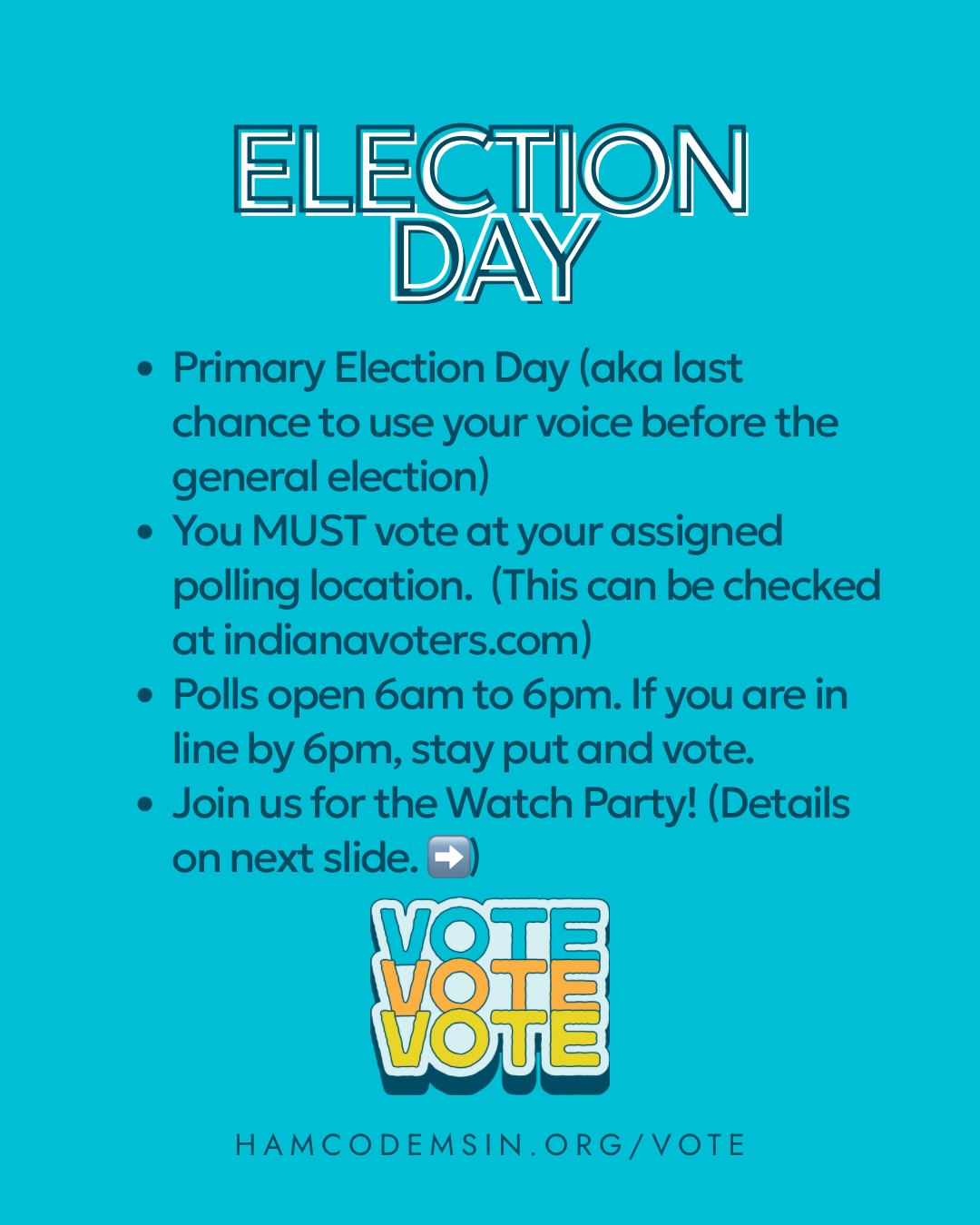 It’s officially here! It’s Primary Election Day, your last chance to have a voice in who will be on your ballot in the general elections. If you didn’t take advantage of early voting, get to the polls today. And join us at the watch party this evening to see that Blue Wave roll in together.