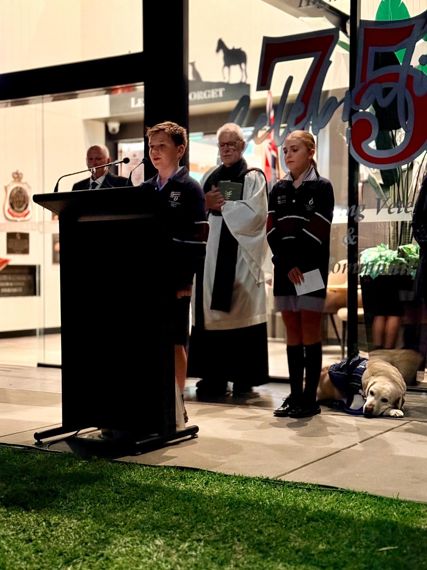 We are incredibly proud of our School Captains, Leo and Niamh, who represented our school with such respect and maturity at the ANZAC Day Dawn Service on Saturday at the Highett RSL.
Both students delivered a reading with reverence, honouring the significance of the occasion and doing our community proud.
It was also wonderful to see such a strong turnout of St Agnes’ families in attendance.