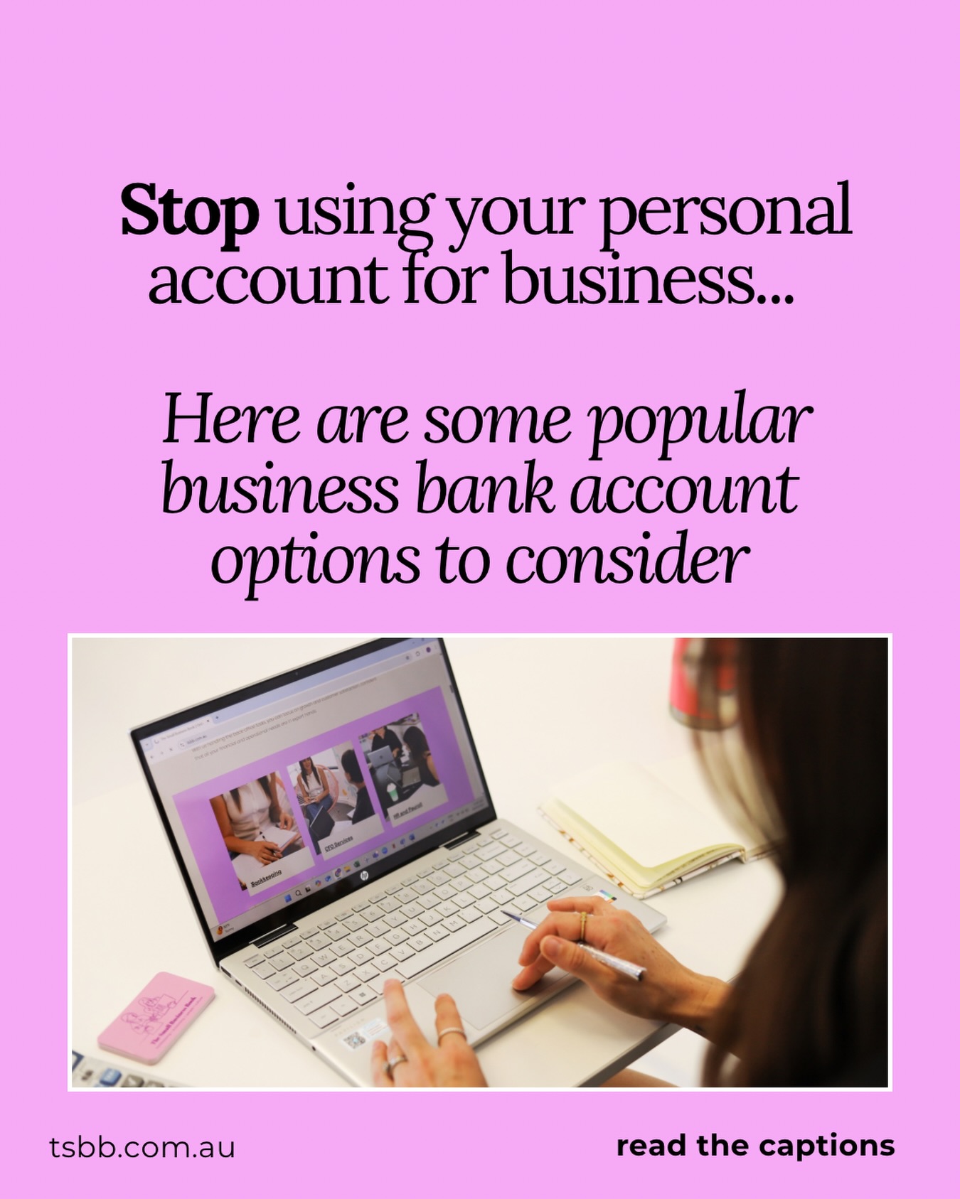 One of our topics discussed in the podcast was the importance of a separate bank account for business operating!
Stop using your personal account for business!
Here are some business bank account options to consider:
- ANZ
- Commonwealth Bank (CommBank)
- NAB
- Westpac
The right account can make managing your business so much easier.
If you use a business account not on this list, please share it below with others.
.
.
#thesmallbusinessbook
#perthbookkeeper
#perthaccountant
#WAbookkeeper
#WAaccountant