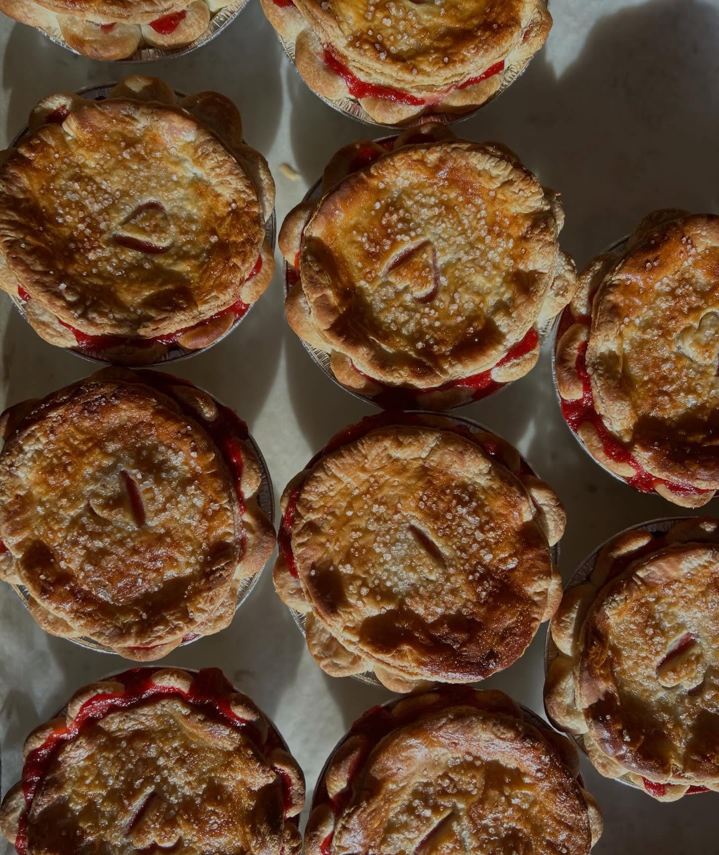 I baked the first strawberry rhubarb pies of the season this morning! Find them @bexley_natural_market and @winchesterfarmexchange. With organic rhubarb from @bexley_natural_market and strawberries preserved from Hann Farms.
The Clintonville Farmers Market begins tomorrow! I’ll be there on High St 9am-noon. @commongreens_clintonville
And on Sunday, find me @cwmakersmarket for their Garden Market! The Canal Winchester Makers Market is located at 20 W Waterloo St 11-3 🌱🌷
I’m coming back rested and restored after taking a break and getting away for much of January through March. I got to visit new places, reconnect with family and old friends, and meet new friends too 💕 I’m grateful to have a loving community to come home to, and am looking forward to baking for you for the ninth year of Ohio Pies!
Thank you for your continued kindness and support ❤️