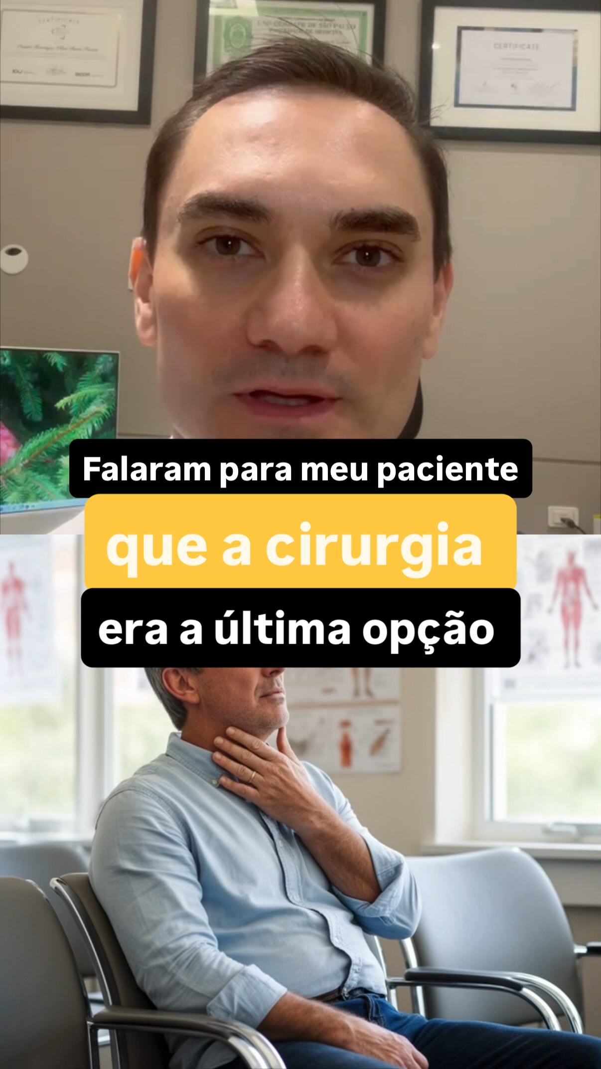 Muitos pacientes escutam que a cirurgia é a última opção para recuperar a voz. Mas, em alguns casos, ela poderia ter sido a primeira.
Esse paciente ficou rouco por dois anos após um procedimento para tratar um câncer de pulmão. Ele desenvolveu uma paralisia de uma das pregas vocais, o que impedia o fechamento adequado durante a fala. Resultado: voz fraca, soprosa, cansaço ao falar e episódios de engasgo.
Durante esse período, fez fonoterapia e passou por diferentes avaliações, como deveria. Mas não foi orientado sobre uma alternativa que poderia ter devolvido sua voz muito antes: a medialização da prega vocal.
Hoje, após avaliação detalhada, optamos por uma injeção laringoplástica com ácido hialurônico. Um procedimento mais simples, rápido e com menor morbidade, indicado dentro das condições clínicas atuais. Em outros cenários, a tireoplastia tipo 1 também pode ser uma excelente opção.
O ponto principal é: rouquidão persistente não deve ser ignorada.
Se você ou alguém próximo está rouco por mais de duas semanas, procure avaliação com um otorrinolaringologista com foco em voz.
Atendo em Florianópolis. O link para agendamento está na bio.
