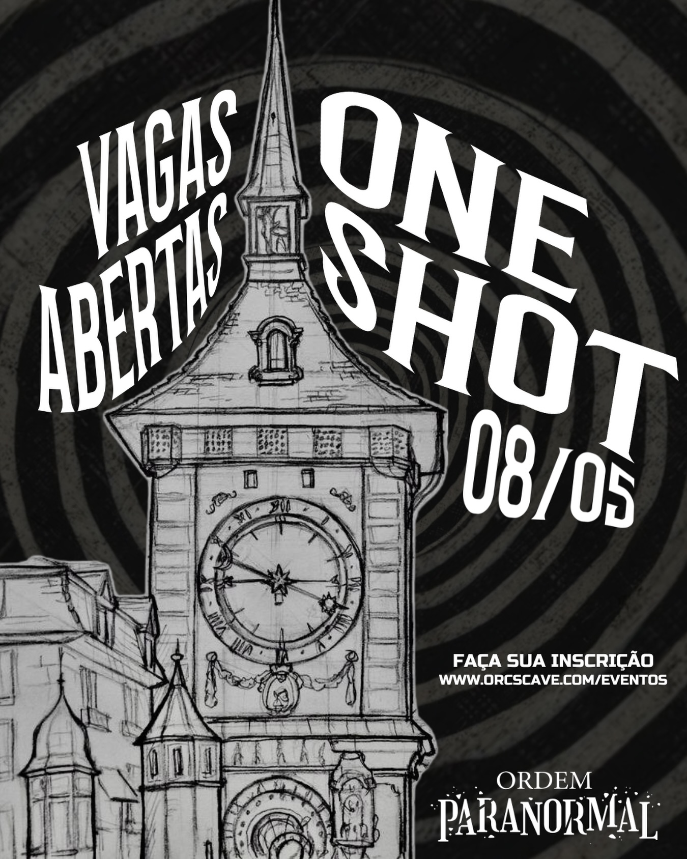 🕯️🔍 ONE-SHOT DE ORDEM PARANORMAL
Você consegue adivinhar o que te espera…? 👀
No dia 08/05, a Orcs recebe uma aventura única no universo de Ordem Paranormal — com o suplemento Sobrevivendo ao Horror
⏰ 17h às 22h
📲 Inscrição pelo site:
https://www.orcscave.com/event-details/oneshot-ordem-paranormal
Mistério, tensão e decisões que podem mudar tudo… ou dar muito errado 😅
#rpg #ordemparanormal #feiradesantana #rpgbrasil