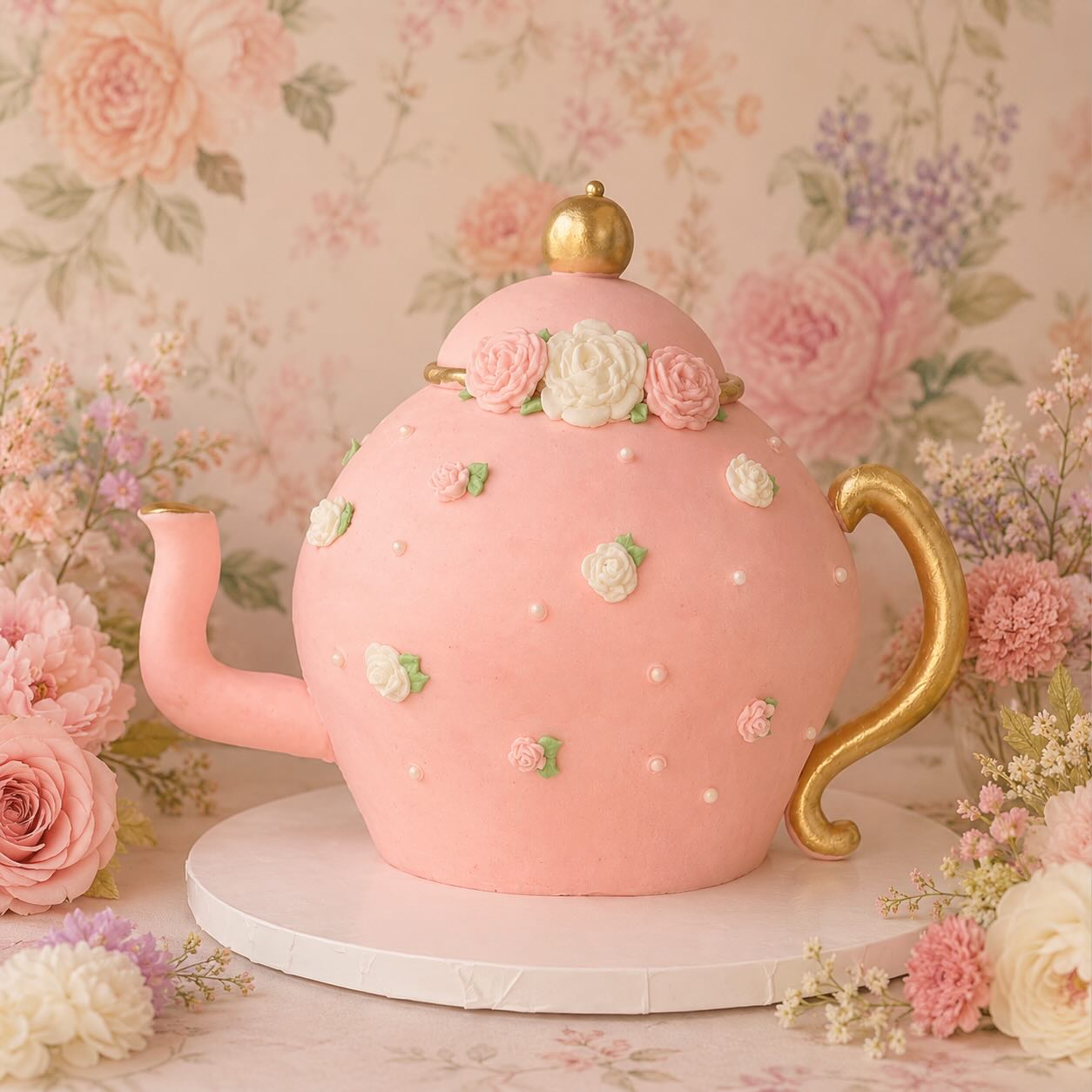#buttercreamcakedesign #teapotcake #ididthat #murielscakesandcookies #customcake