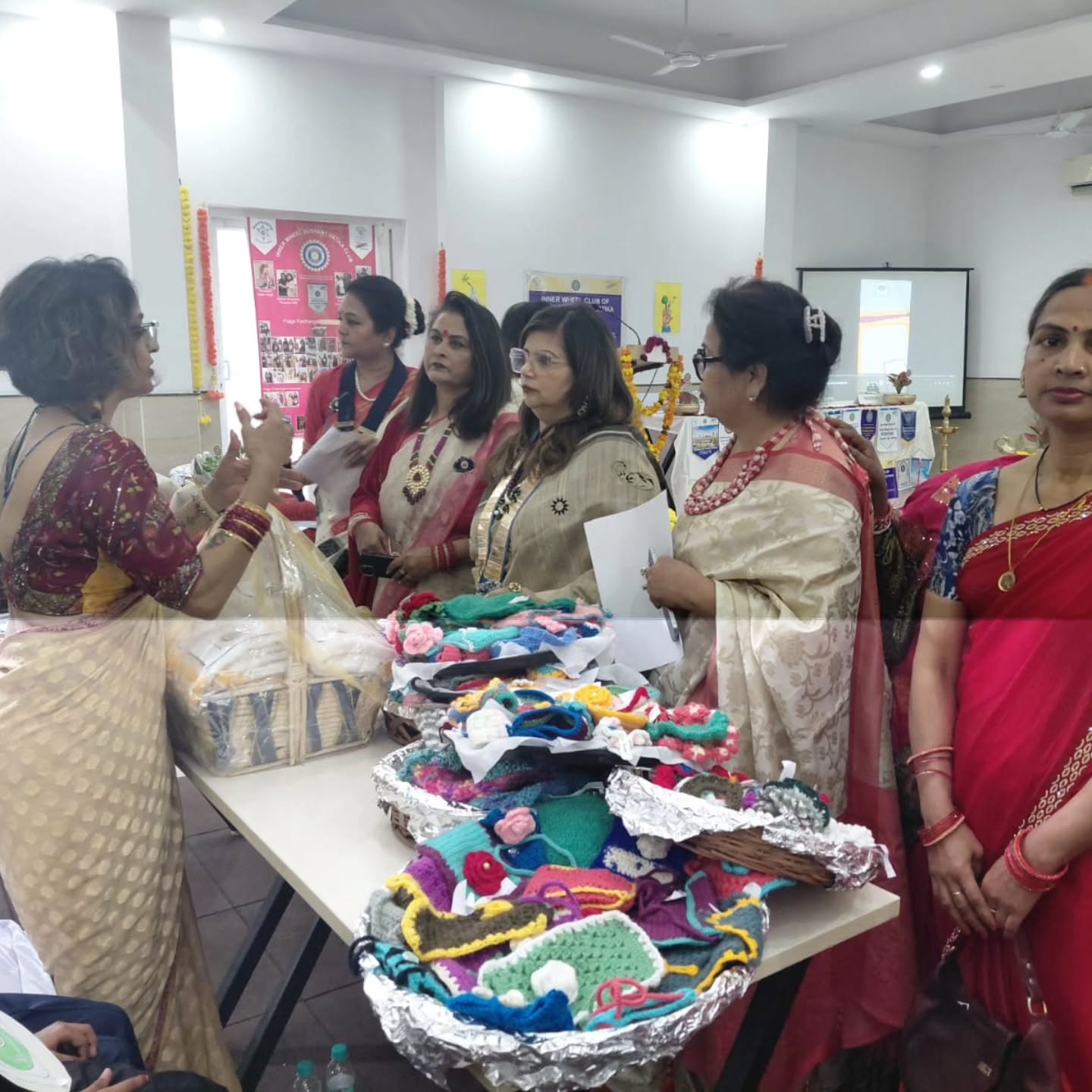 The Sarvam Super Shaktis proudly showcased their creative work and crochet expertise at a prestigious gathering of the Rotary Club Inner Wheel Circle.
The experience was deeply rewarding, as their dedication and craftsmanship were met with heartfelt appreciation and accolades.
For our Super Shaktis, every word of encouragement serves as a powerful source of motivation. They feel truly grateful and inspired by the recognition they receive from everyone who encounters their work, strengthening their journey towards confidence, self-reliance, and creative excellence.
#SupportLocalArtisans
#WomenInBusiness
#Inspiration
#ConfidenceBuilding
#CommunitySupport