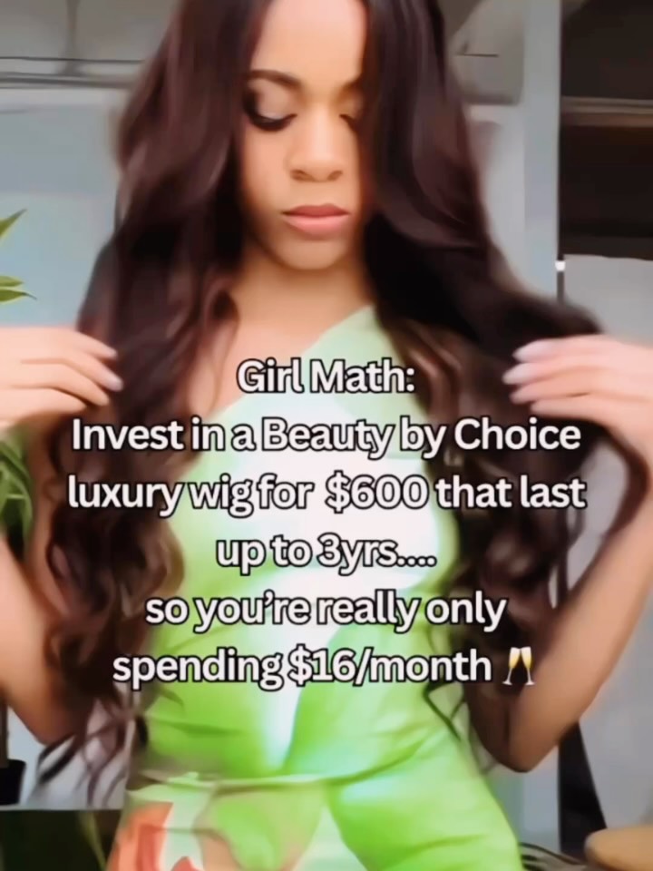 We’ve done the calculations and it adds up beautifully 💕
Shop smart at bbchairextensions.com
The model pictured is wearing our Luxe Custom Naomi human hair wig