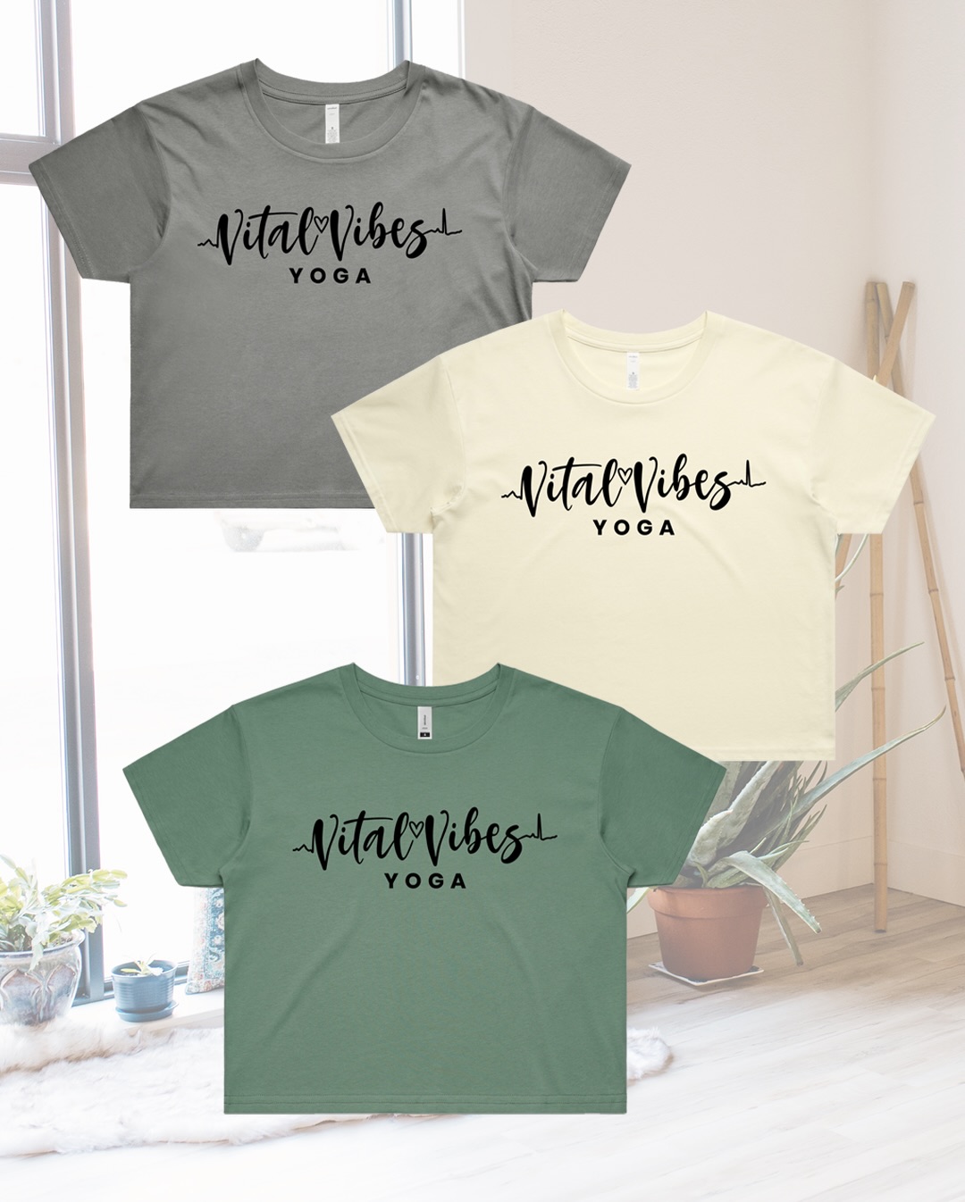 👚 Pre shrunk ladies crop tee printed with organic ink to maintain a comfy soft feel! This weekend is the last chance to grab some gear to rep the vital vibes - & yes, all puns are intended!!
🧵 Order at vitalvibesyoga.bigcartel.com or dm us to pay with cold hard cash (or venmo, cashapp, etc!)
Whether you choose to don the new duds, or pull out ole trusty this spring - we are excited to keep practicing with you this spring 🌼
#itssaturday and that’s the only hashtag i’m hash tagging today 💥