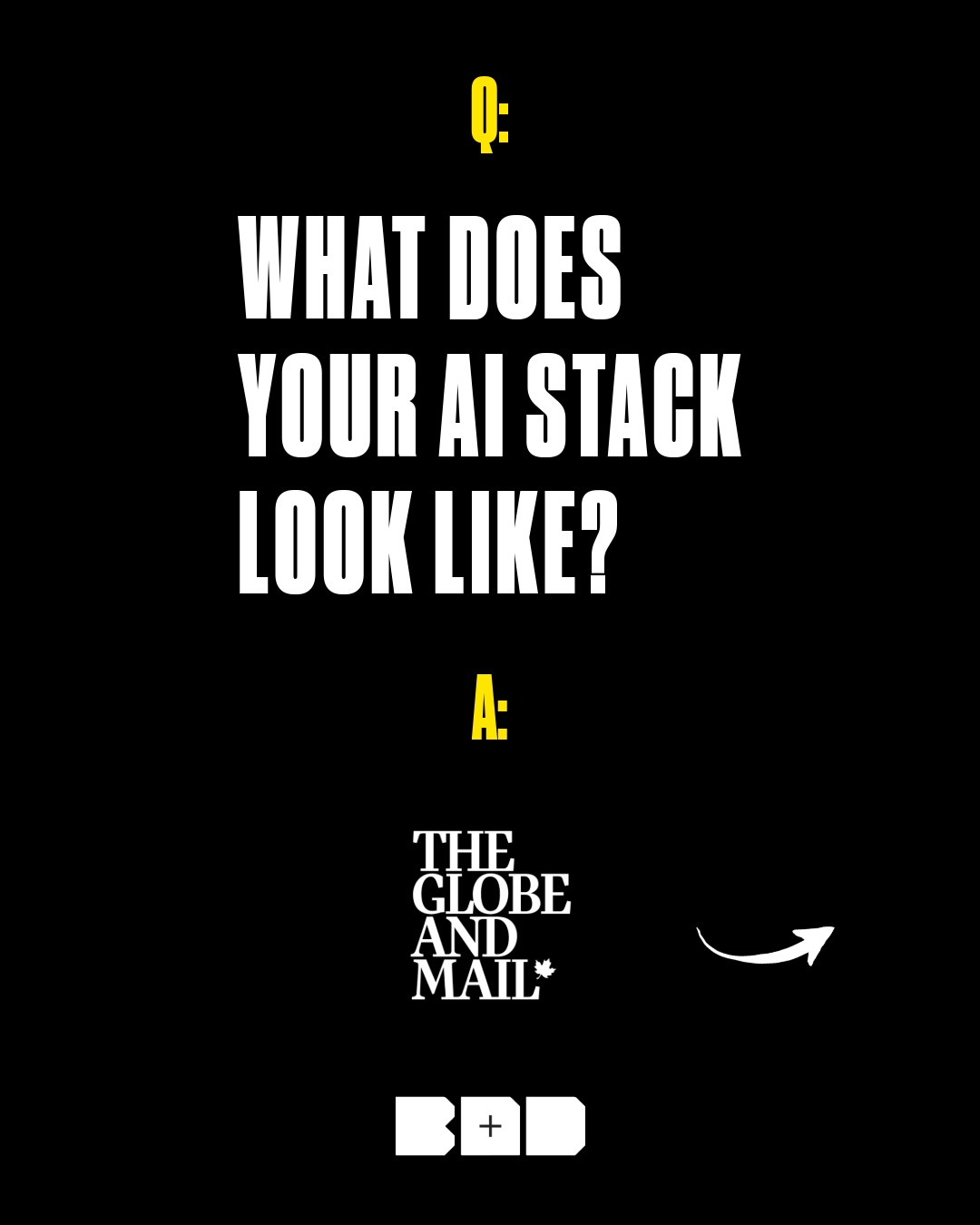 Lotsa qs about what our #ai #stack looks like, so here’s the #tldr from the @globeandmail article. #protip the first one is the most important part of the whole system 😋