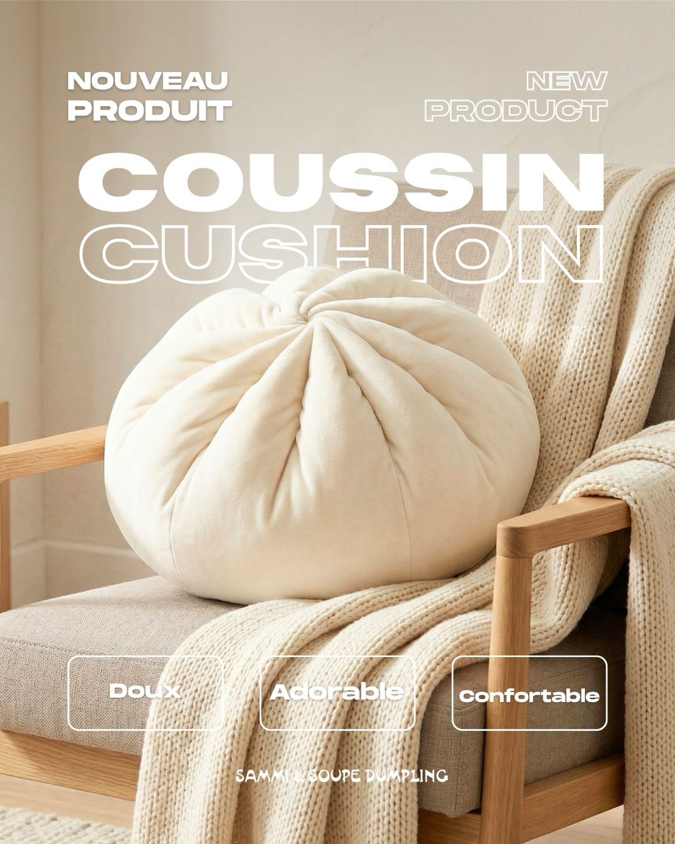 🥟 Découvrez notre nouveau coussin dumpling ✨
Une touche douce, originale et réconfortante pour votre décor et une idée cadeau parfaite pour la fête des Mères.
Offrez à maman un petit cadeau chaleureux qui ajoute une touche de douceur au quotidien 💝
Dès maintenant disponible sur notre boutique en ligne!
#ɴᴇᴡɪᴛᴇᴍ #cushion #dumplings #motherday #giftideas
