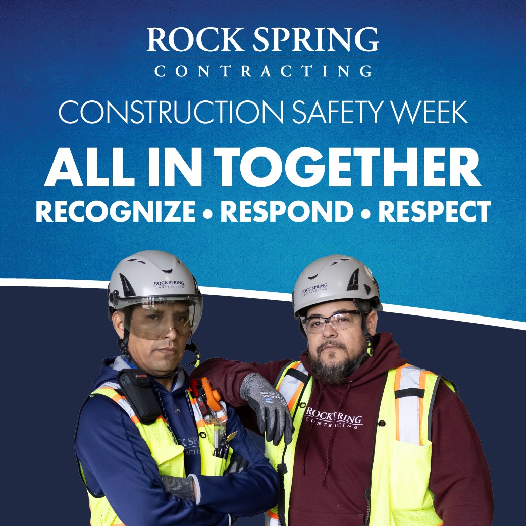 Construction Safety Week 2026 starts now, and we couldn't be more proud to be part of an industry that genuinely looks out for each other. We're using this week to refocus, re-engage, and strengthen the habits that make every jobsite safer. Safety isn't just a priority for us — it's a core value. It's how we show care for our teams, partners, and the families counting on everyone to get home safe. Every person. Every site. Every day. We're all in it together.
#ConstructionSafetyWeek #AllInTogether #SafetyFirst #RockSpringContracting #BuiltForExcellence