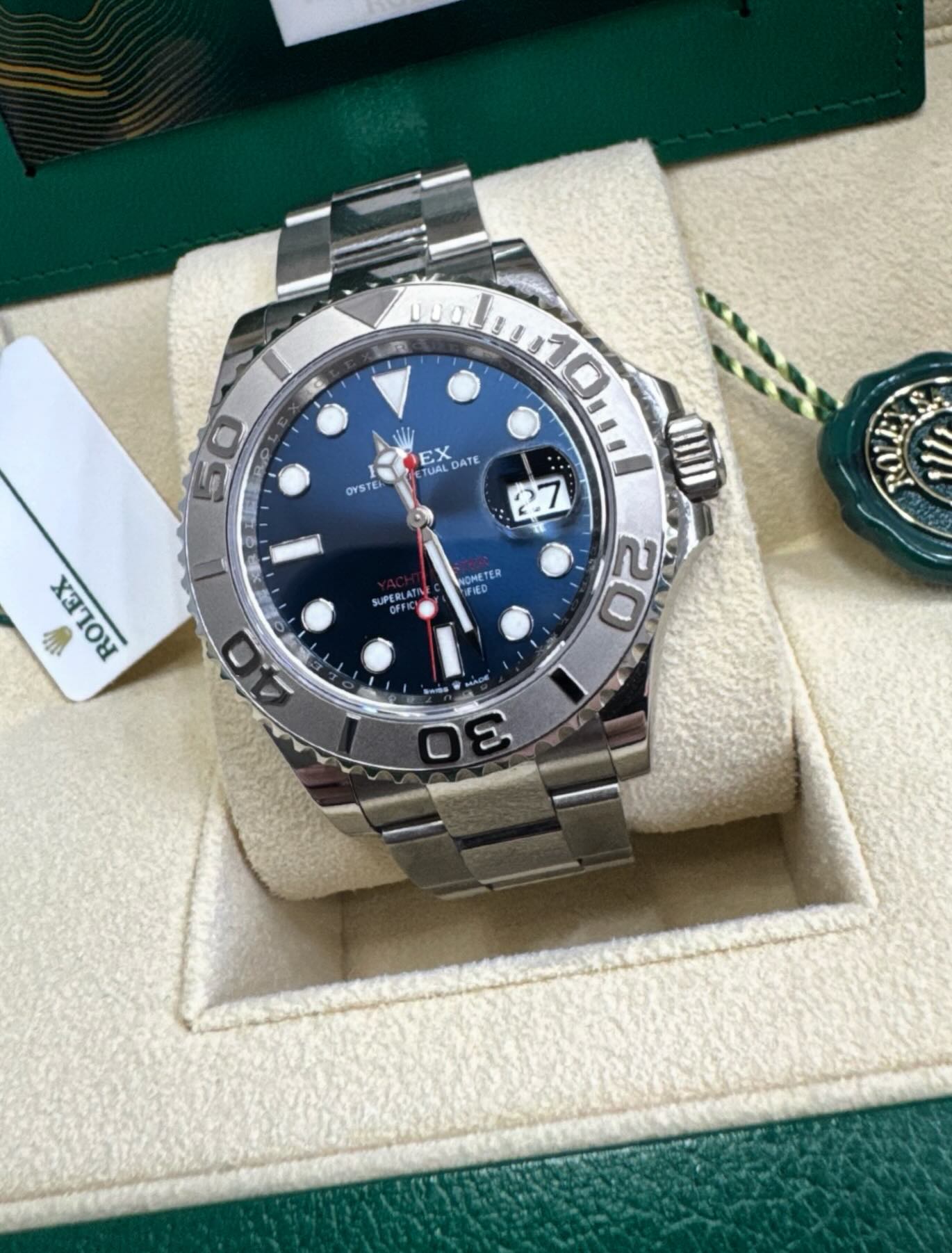 Gone to a new wrist 👋
This Rolex Yacht-Master with that deep blue dial didn’t stick around for long. Clean, sporty, and just the right amount of flash.
If you’re hunting for your next timepiece, shoot us a DM or be sure to stop on in today!