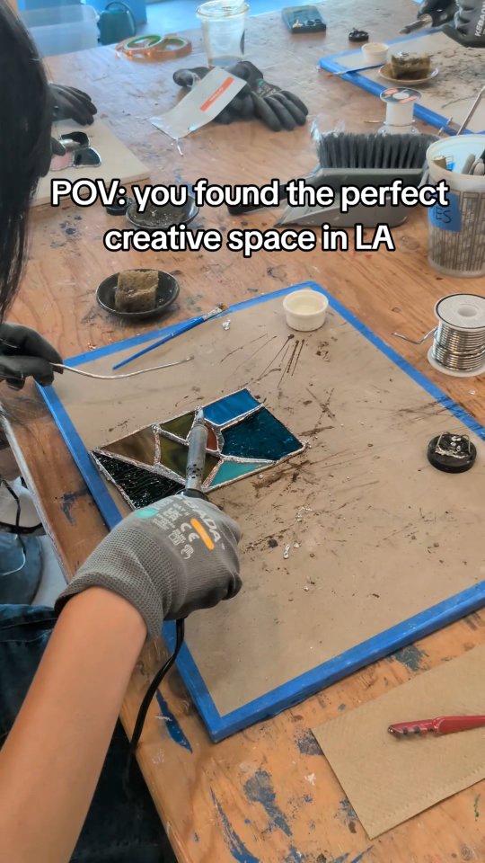 Classes and memberships available! Located in Chinatown LA. More info at the link in our bio 🔗 #stainedglass #ceramics #fyp #pov