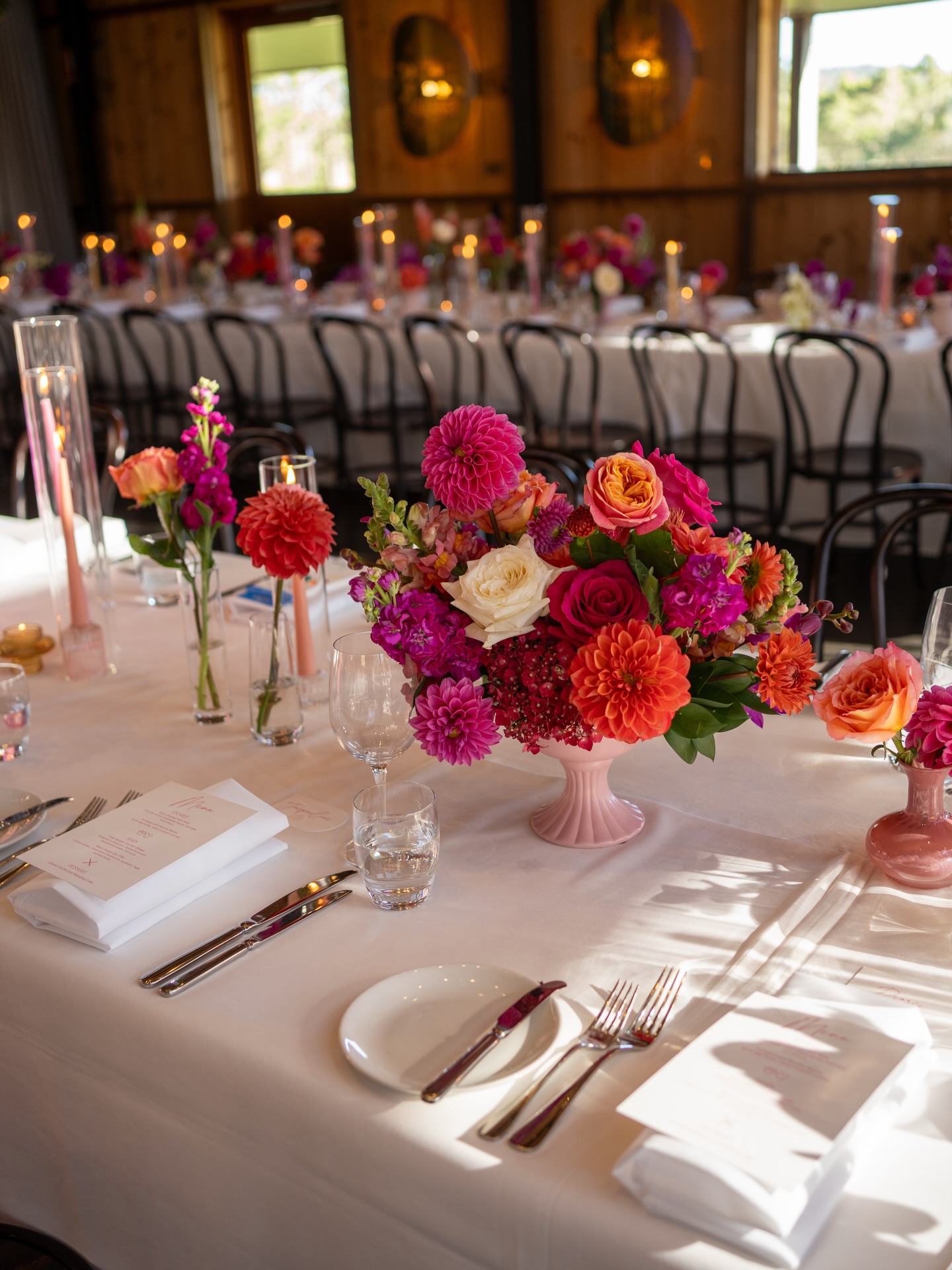 Tablescapes… abundant, lush, and sparkling with candlelight. Our clients wanted that “take your breath away” moment, and with an alternative drop for dinner service, we could really go all out. Custom coloured vases, cascading orchids, and hundreds of candles… and judging by the feedback, they absolutely delivered.
Pics in carousel taken by me
Planner @planned_by_page
Venue @bendooleyestate
Professional Photo @jack_gilchrist_photography
Video @realnicefilms
Florist @leahmitchellfloral
Celebrant @taylamadeceremonies
Entertainment @tayzerland
Cake @cookedbyjulia
Beauty @bridalglowco
Live artist @adorebylissy
Stationery @graciecreative_
Photobooth @stareventshire