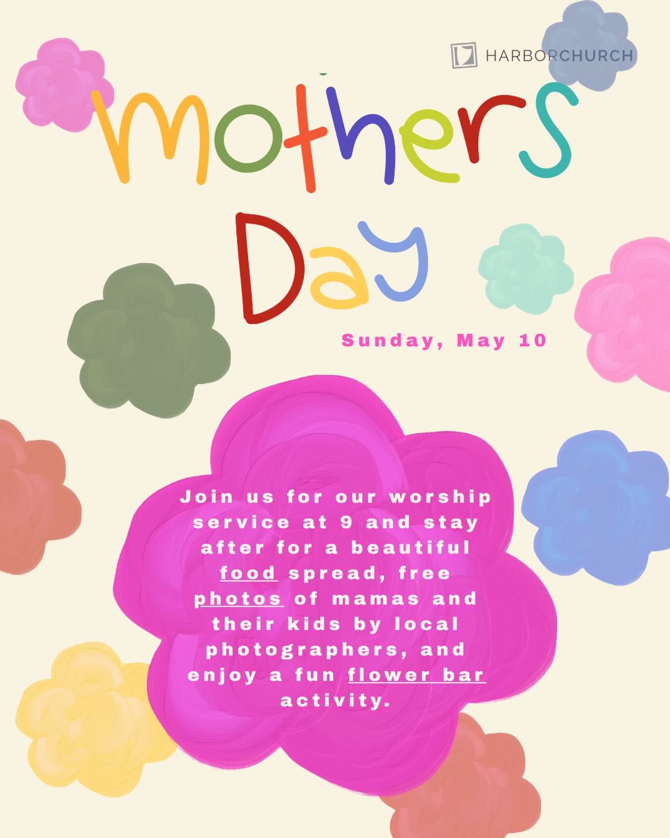 Join us this Sunday! 🌺 🌼 🌹