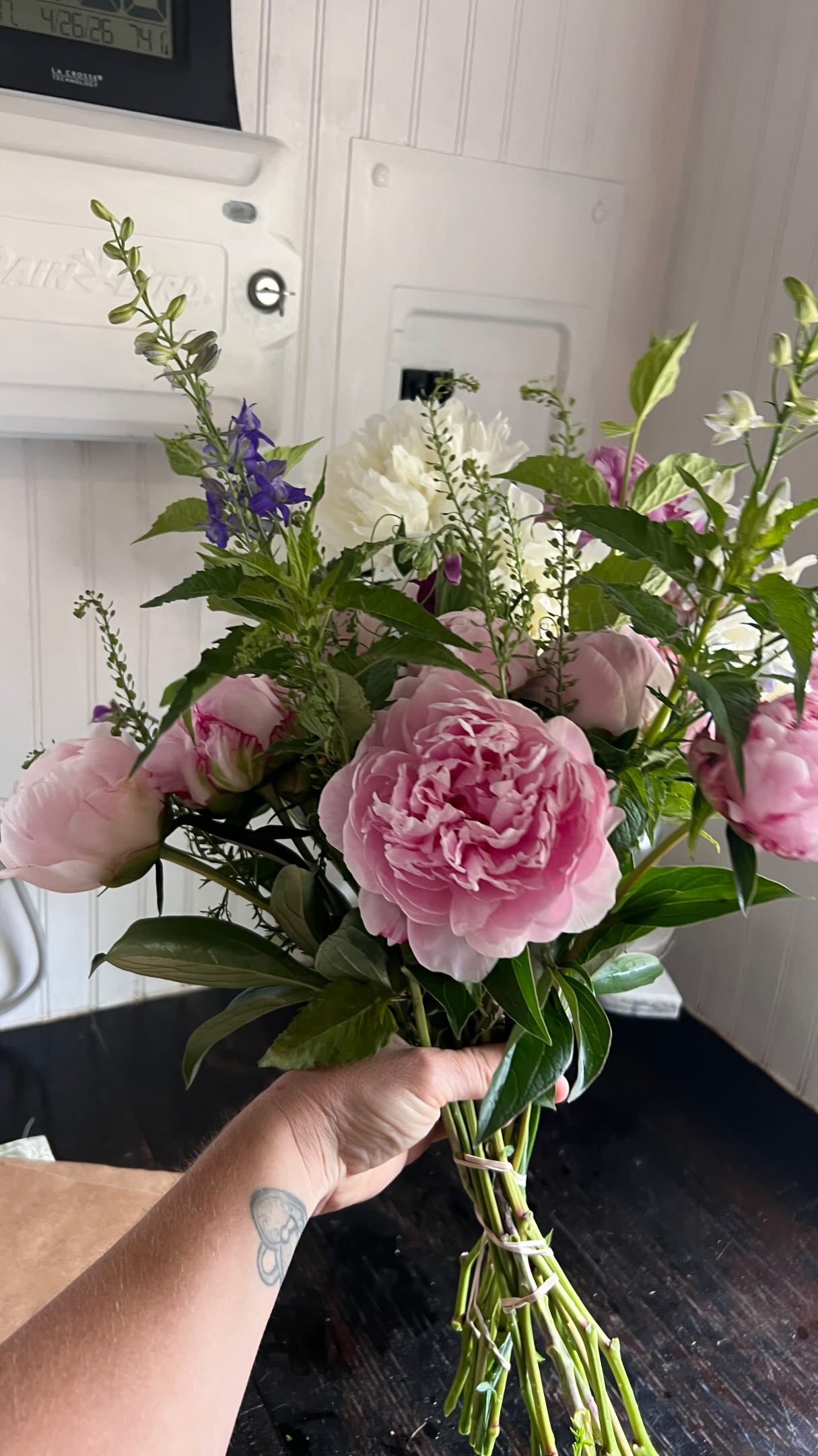 Swing by and get some peonies on your dinner table to start your week out right 🤍
These bouquets are packed with peonies, larkspur, sweet pea, cress, bergamot, and mock orange—freshly harvested at the marshmallow stage so they’ll open up beautifully for you.
The flower cart is out and these won’t last long!
$30 bouquets
We accept cash or digital payment
285 Forest Ridge Lane, Foxfire Village
(less than a mile off Hoffman Rd)#twobudsflowerfarm #freshflowers #supportlocal #foxfirevillage