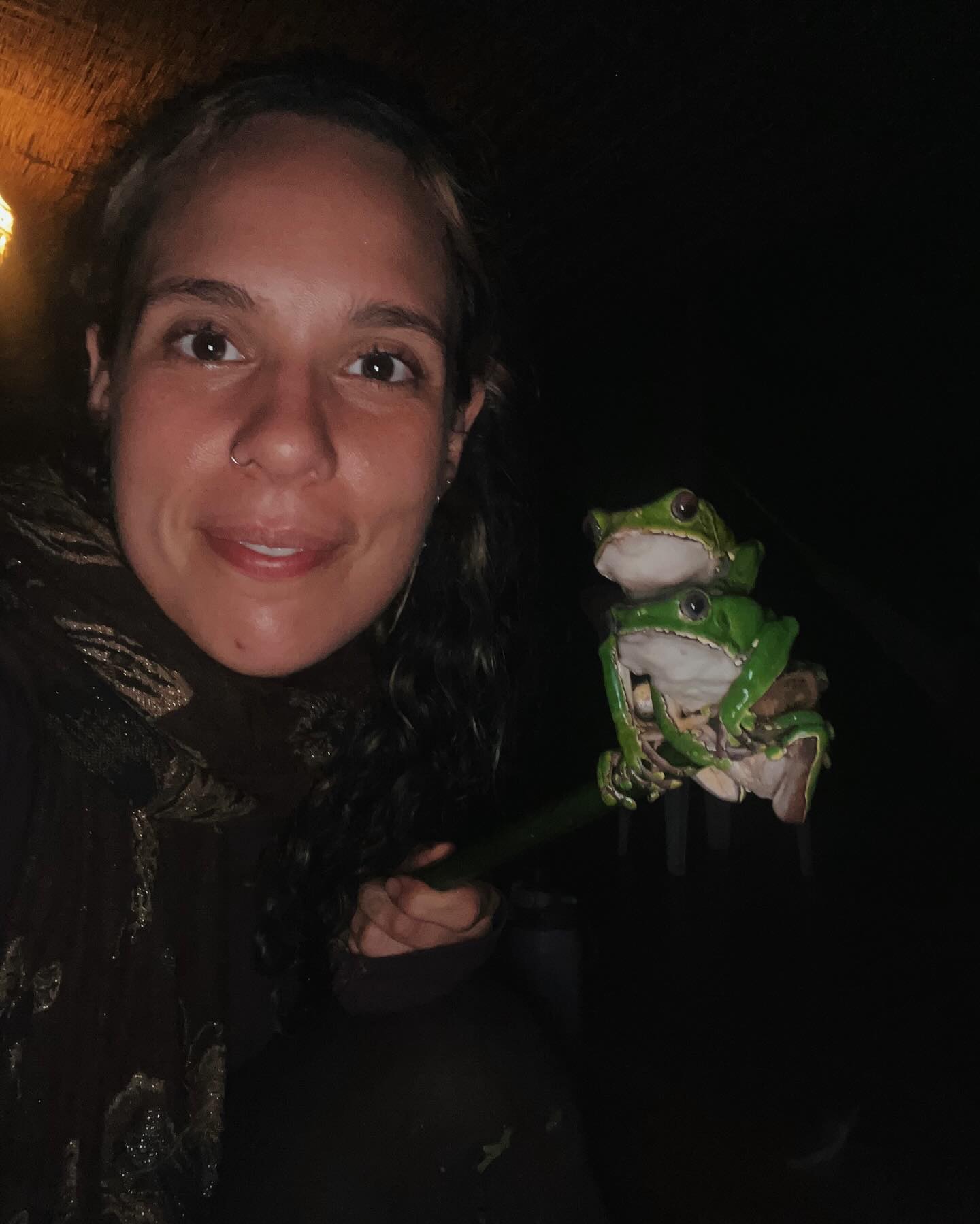 doctorsito kambo. wow. the being that keeps my life force strong. makes my body feel it can be alive and well. the one who taught me what fear is… and how to be brave. the one who opened the door to teaching me what indigenous medicine is. found you lastnight in the jungle of peru. we’ll be together forever 🤍🪽💚🐸