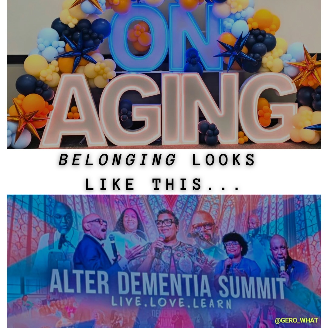 There’s something special about being in spaces where you feel like you belong.
I spent the weekend resting and reflecting on the American Society on Aging Conference and the ALTER Dementia Summit, and my heart is full. I love reconnecting with people I’ve been seeing for the past 4–5 years, while also meeting new individuals who are just as passionate about the field of aging.
A few takeaways that are staying with me:
✨It’s one thing to create spaces for older adults, it’s another to actually get their input on those spaces (Dr. Sheryl Smith x Aging While Black ).
✨We have to be more mindful about avoiding technical language in healthcare settings. Navigating a diagnosis is already complex and our communication shouldn’t make it harder (Ottamissiah (Missy) Moore BSN, RN, WCC, DWC, CHPN, CGNC, FADLN ).
✨1 in 6 people aged 50+ have been diagnosed with HIV. That means more education and encouragement around testing for older adults is a must (Gilead Sciences).
✨Conferences like these aren’t just for us to talk, talk, talk…the goal is action.
I left feeling inspired, grounded, and reminded why this work matters so much.
It’s always love when I’m in rooms with people who are committed to learning, unlearning, and showing up for older adults in meaningful ways.