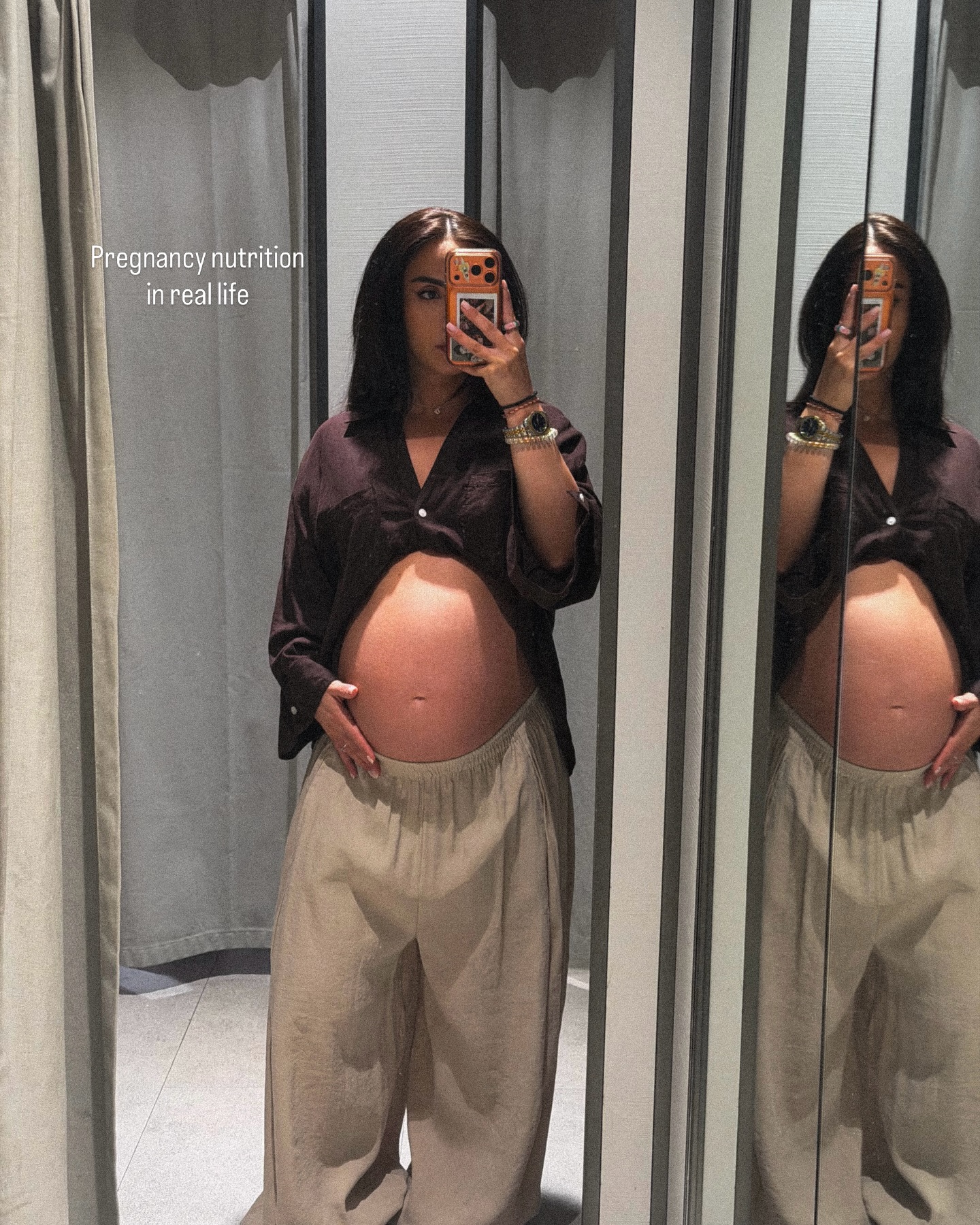 A little controversial coming from a pregnant nutritionist but growing a human hasn’t looked “perfect” over here 🤍
As I move from my 2nd into my 3rd trimester, eating has honestly looked pretty normal, just a bit more intentional. Home-cooked meals, eating out when I feel like it, pasta nights, protein focused, veggies, fruit, meals that actually keep me full… and yes, ice cream here and there because I’ve always had a sweet tooth.
One thing I hear constantly is “you’re eating for two now, enjoy it!” and while it comes from a loving place, pregnancy isn’t about doubling portions or constantly eating more.
In reality, nutrition needs increase gradually, not dramatically:
✨ little to no extra food needed early on
✨ a small increase in the 2nd trimester
✨ and now about +450 kcal in the 3rd, basically an extra snack or small balanced meal, not a second dinner.
I was also encouraged a lot to “treat yourself now that you’re pregnant” often meaning ultra-processed foods or letting structure go completely.
My version of treating myself has looked like warm cooked meals, nourishing foods, eating out without stress, enjoying pasta, dessert when I want it, and choosing foods that make me feel good physically and mentally. No strict rules and no perfection, mostly whole foods, flexibility, staying active, and trusting my body through the process because weight gain, appetite, cravings, and food choices will look different for everyone and that’s completely okay 🤍
#nutrition #food #pregnancy #meals #journey