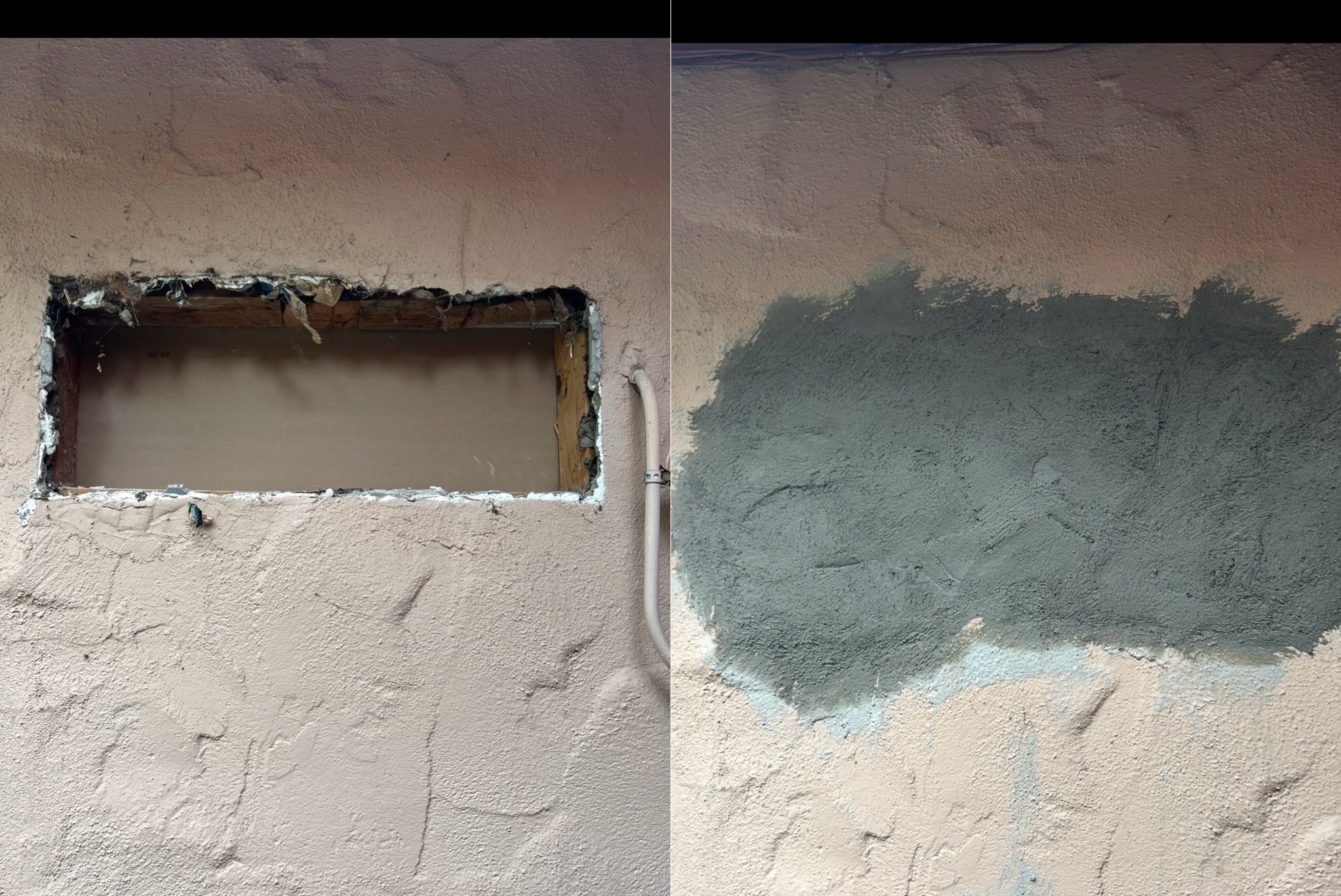 Stucco Patch with matching texture - now just time for painting!
#handyman #handymanservices #stucco #handymanservice #santabarbara