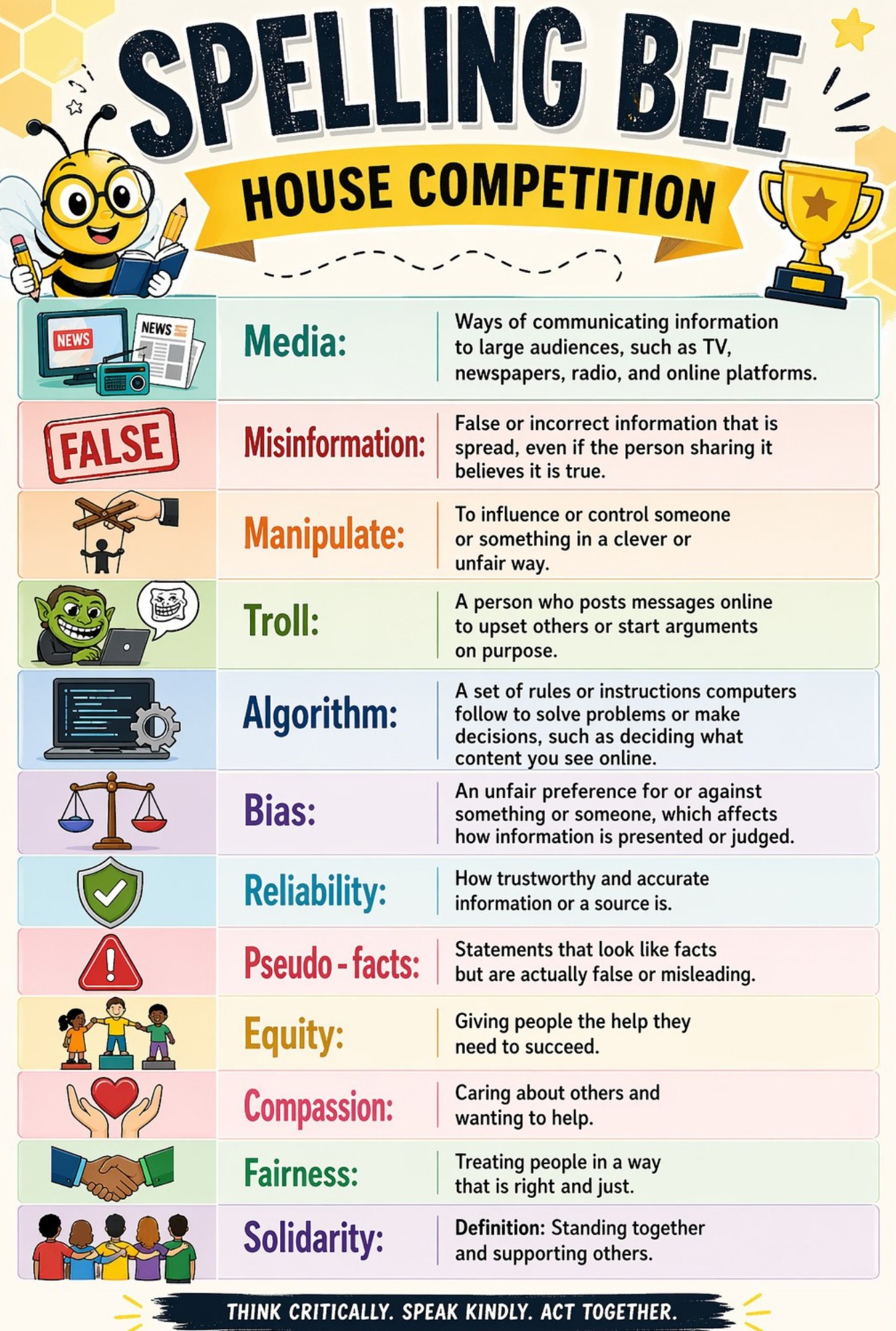 Buzzing with words and confidence! ๐๐
Our Spelling Bee champions arenโt just spelling brilliantly โ theyโre building digital literacy and emotional literacy through our Word of the Week.
From understanding online communication to expressing ideas with empathy, every word counts. ๐ฌโจ